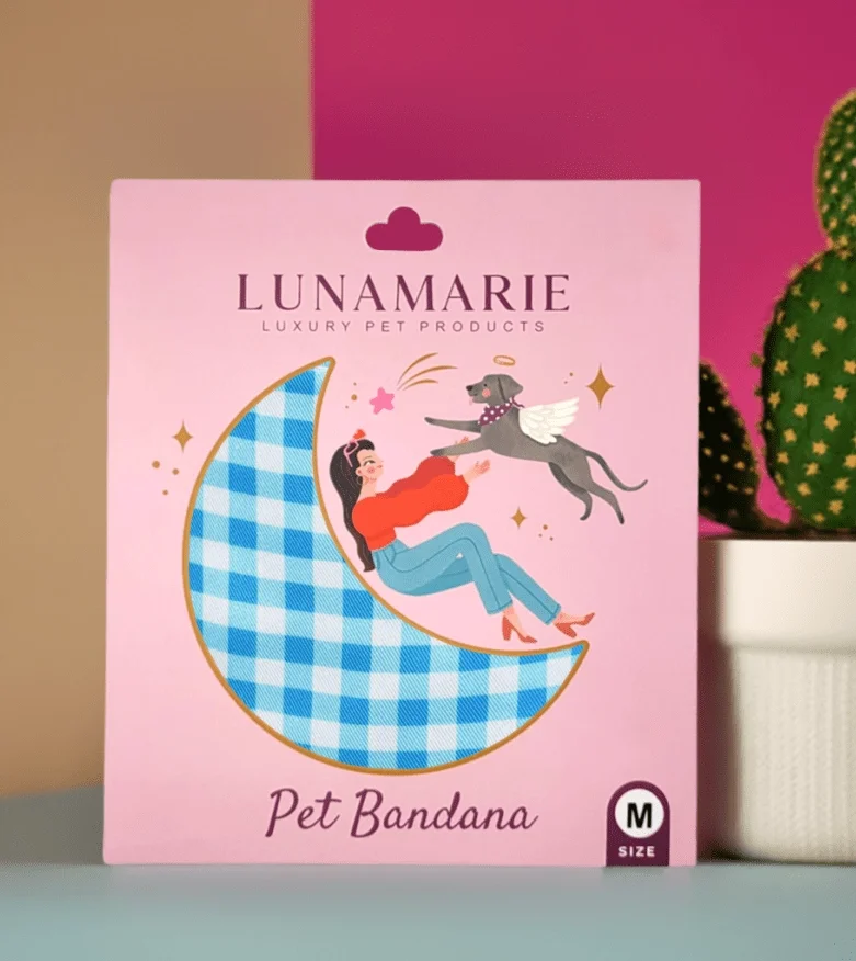 LunaMarie Bandana- Plaid Blue