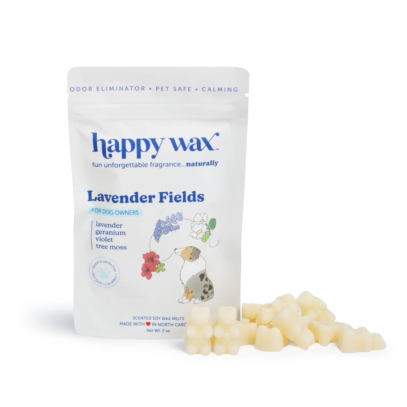 Happy Wax Pet Wax Melts- Lavender Fields (2oz)
