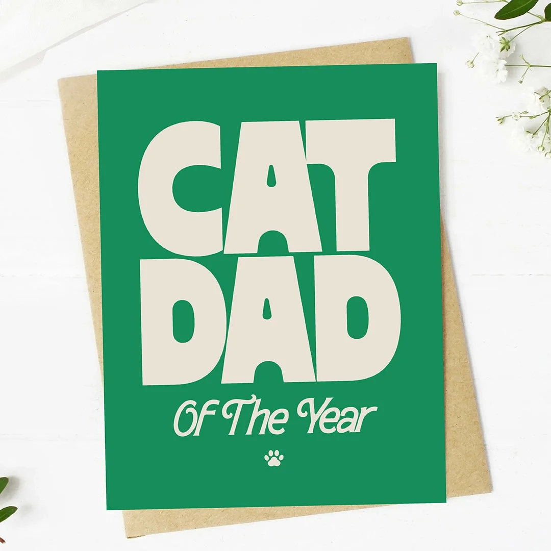 Cat Dad of The Year Card