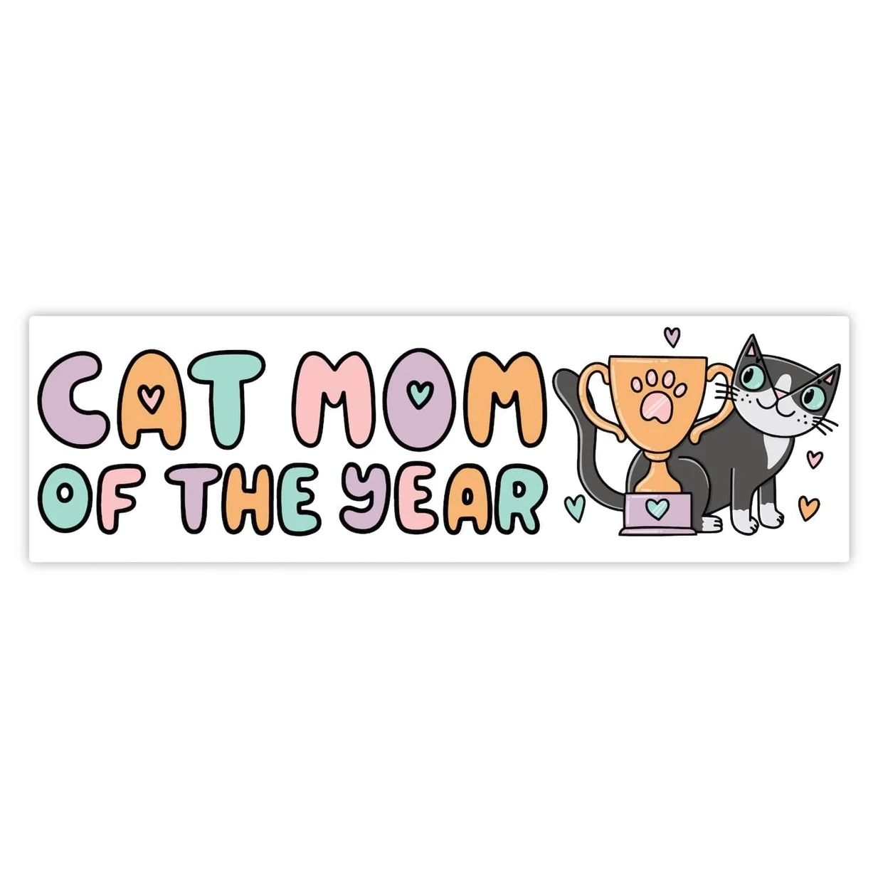 Cat Mom Bumper Sticker