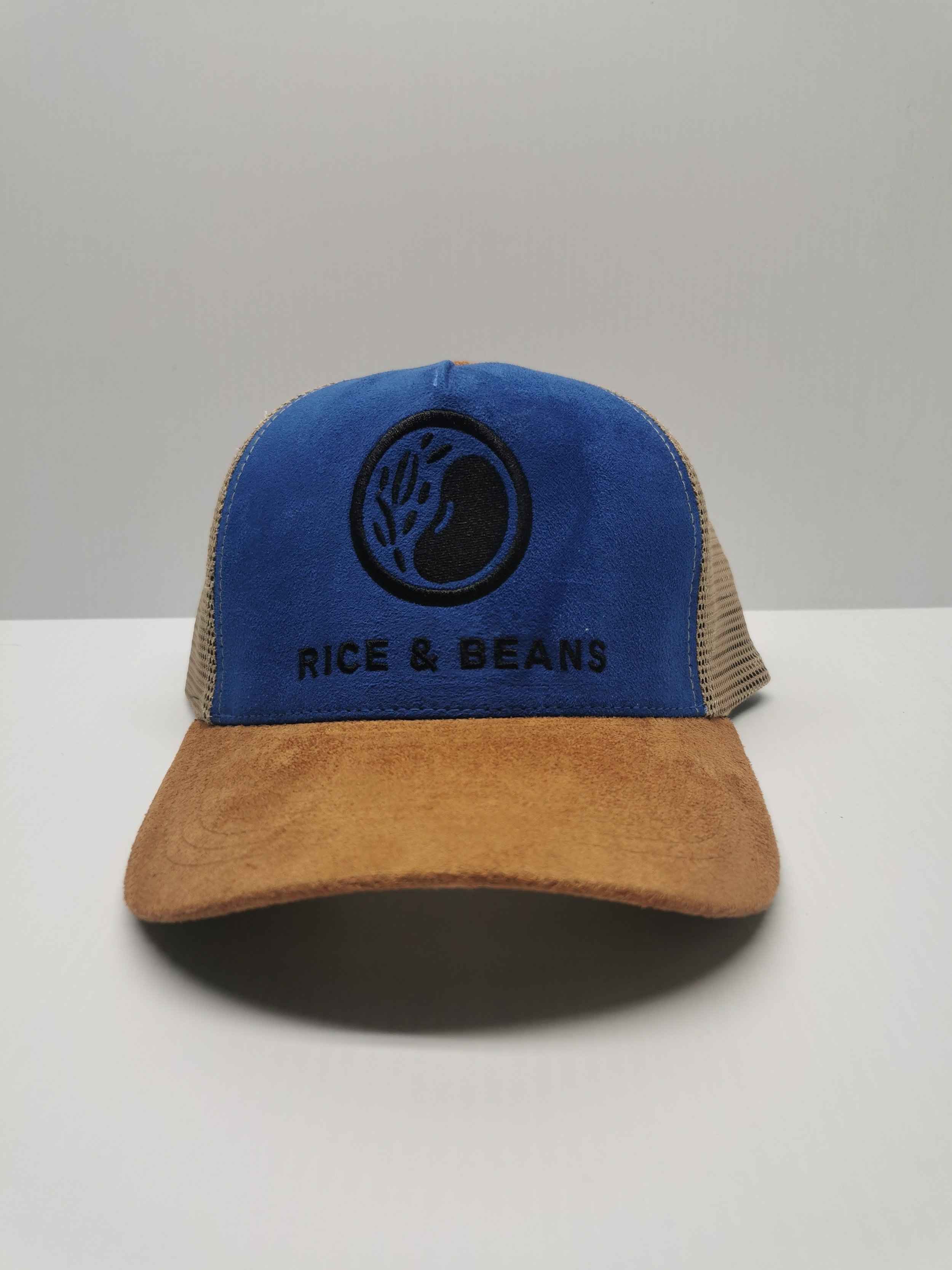 Limited Edition Suede Trucker  Blue & Khaki