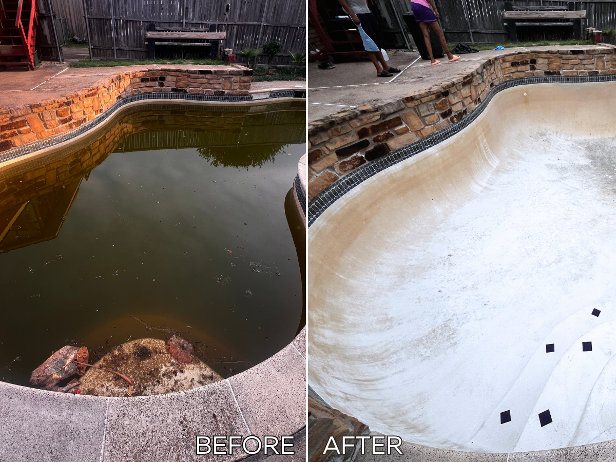 Pool Drain, Acid Wash & Pressure Wash (Round 1)