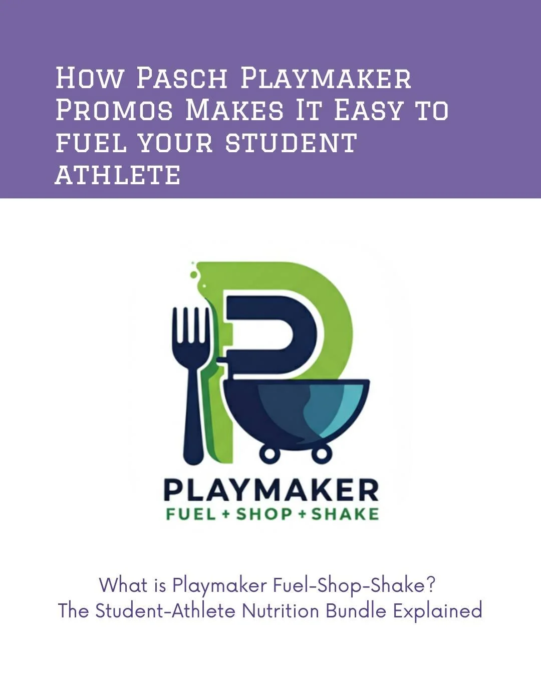 Feeling overwhelmed by the shopping, meal planning, and timing of the food? That&rsquo;s where we come in. Our Playmaker Fuel + Shop + Shake plan was designed for busy parents and student-athletes. We remove the guesswork and provide you with a clear