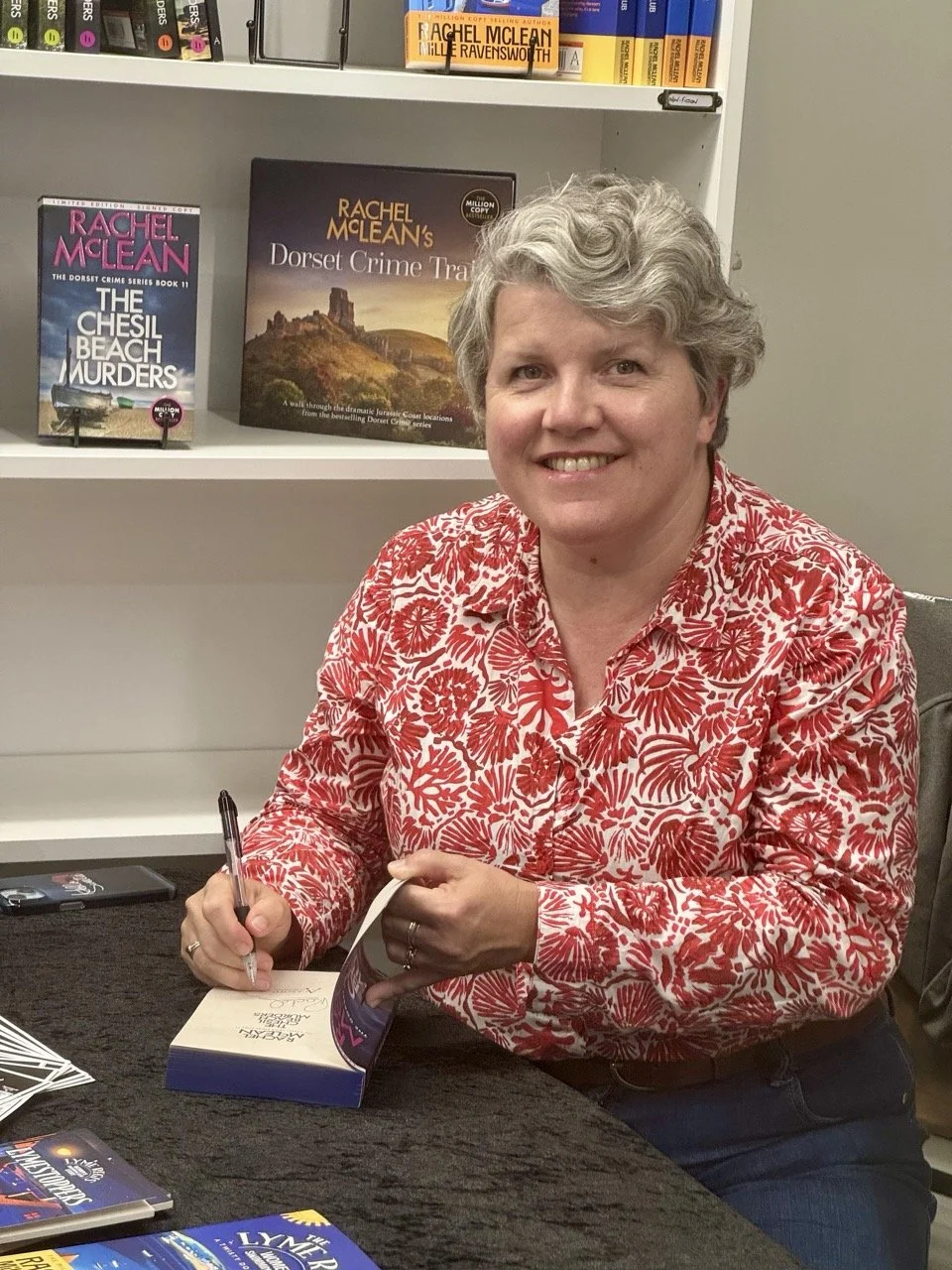 Rachel McLean visits the shop to sign copies of The Chesil Beach Murders