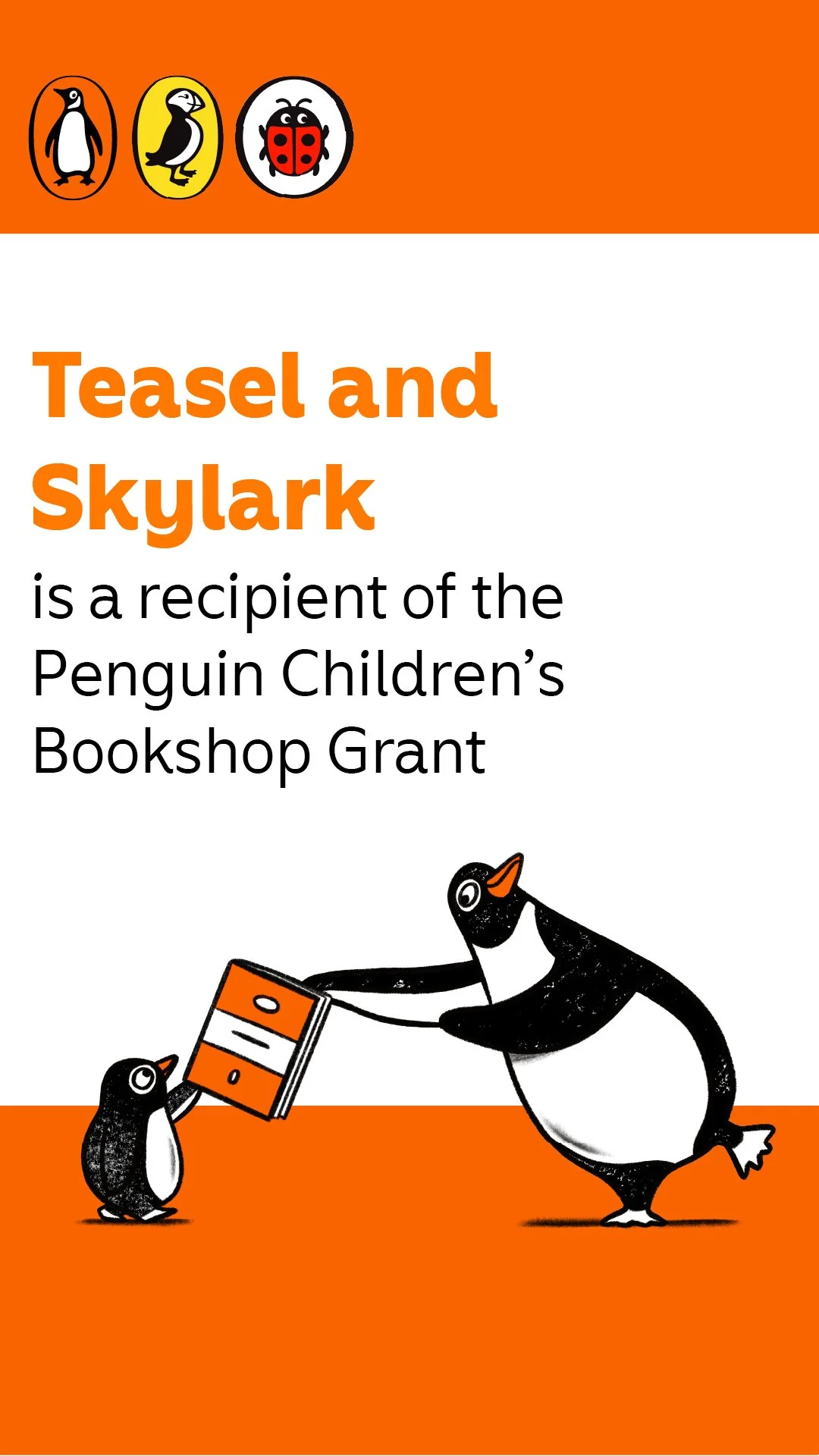 We have been awarded a Penguin Children’s Bookshop Grant