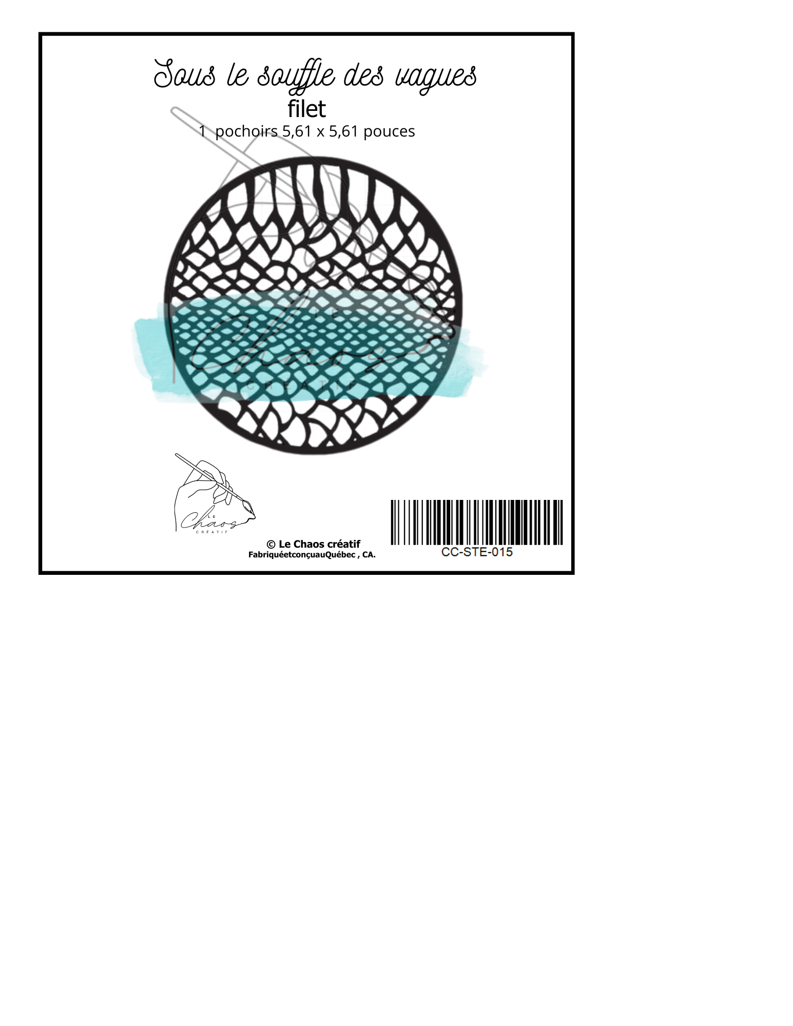 Pochoirs Sous le souffle des vagues < filet>