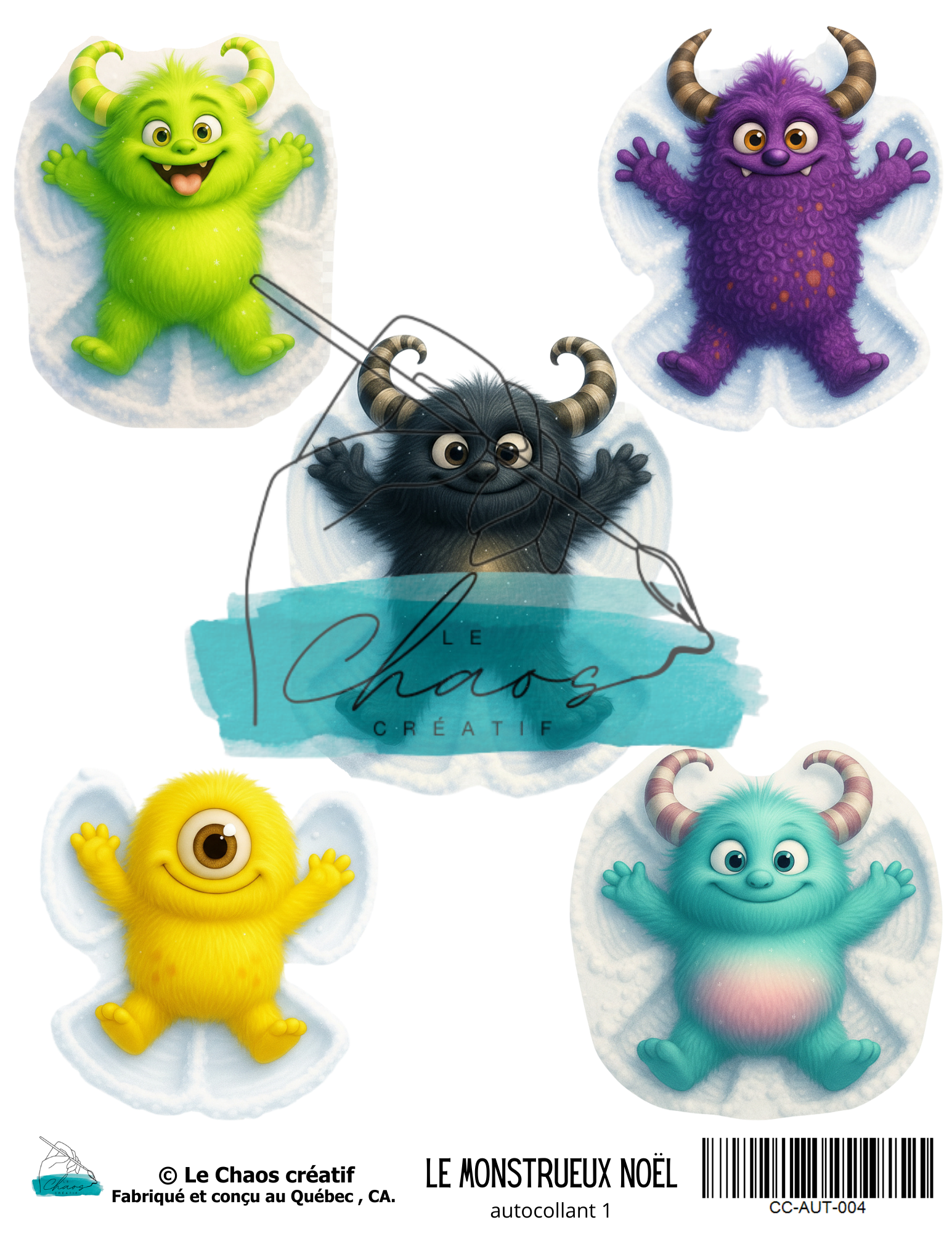 Le Monstrueux Noël, autocollant