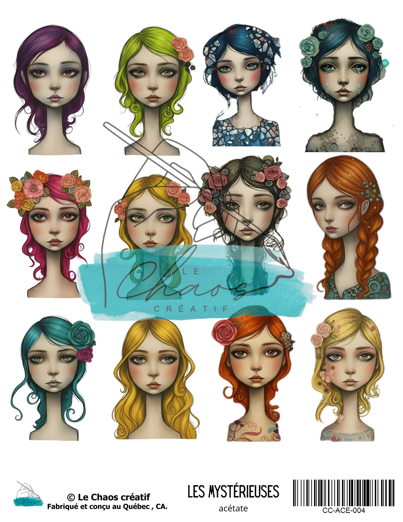 Les Mystérieuses, acétate