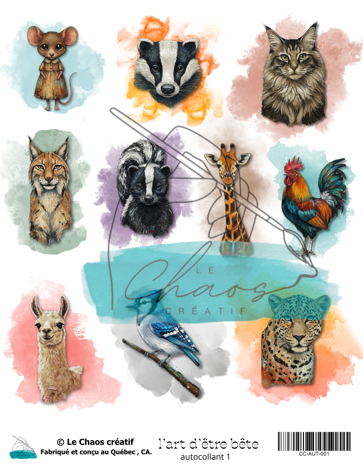 L'art d'être bête, autocollants