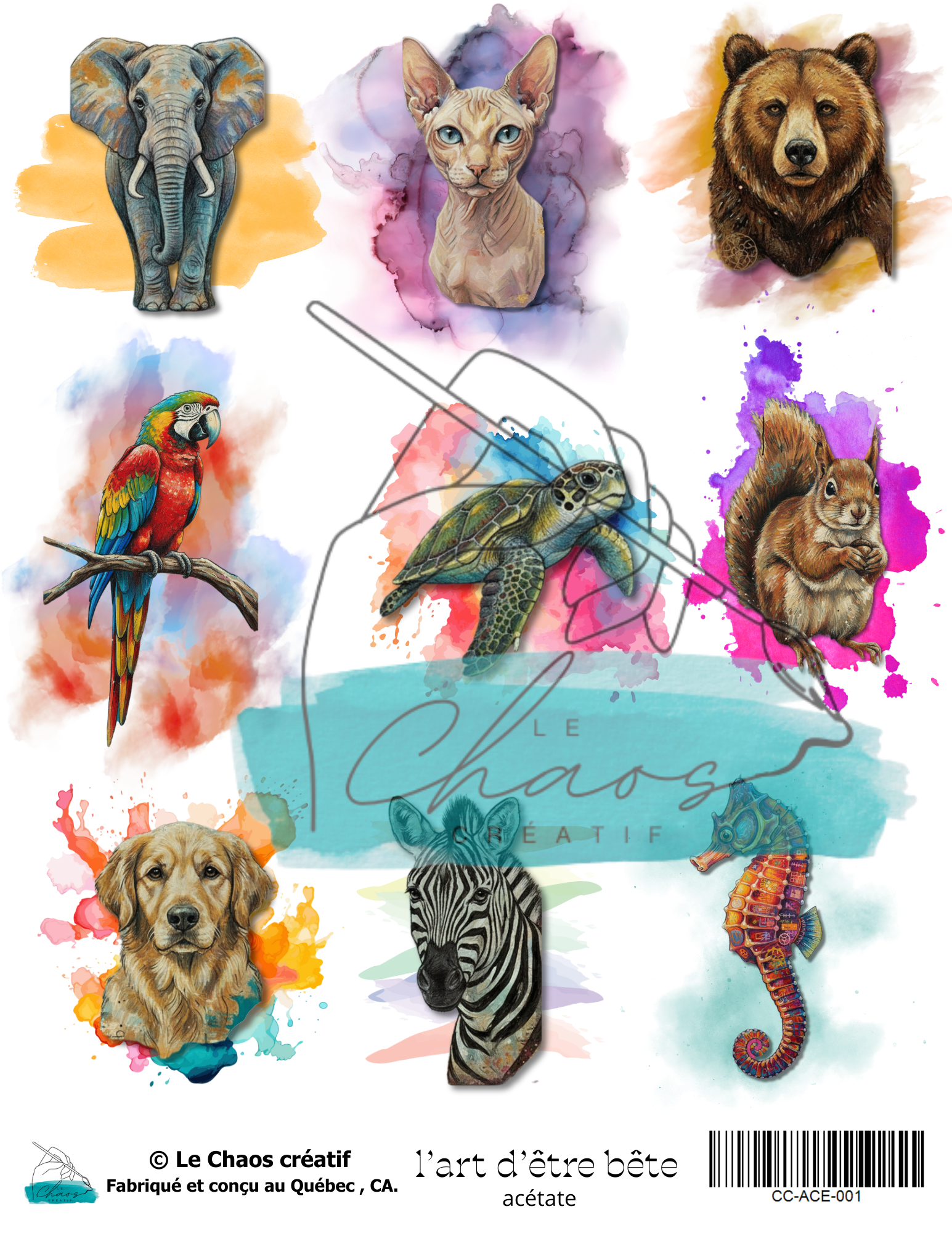 L'art d'être bête, acétates