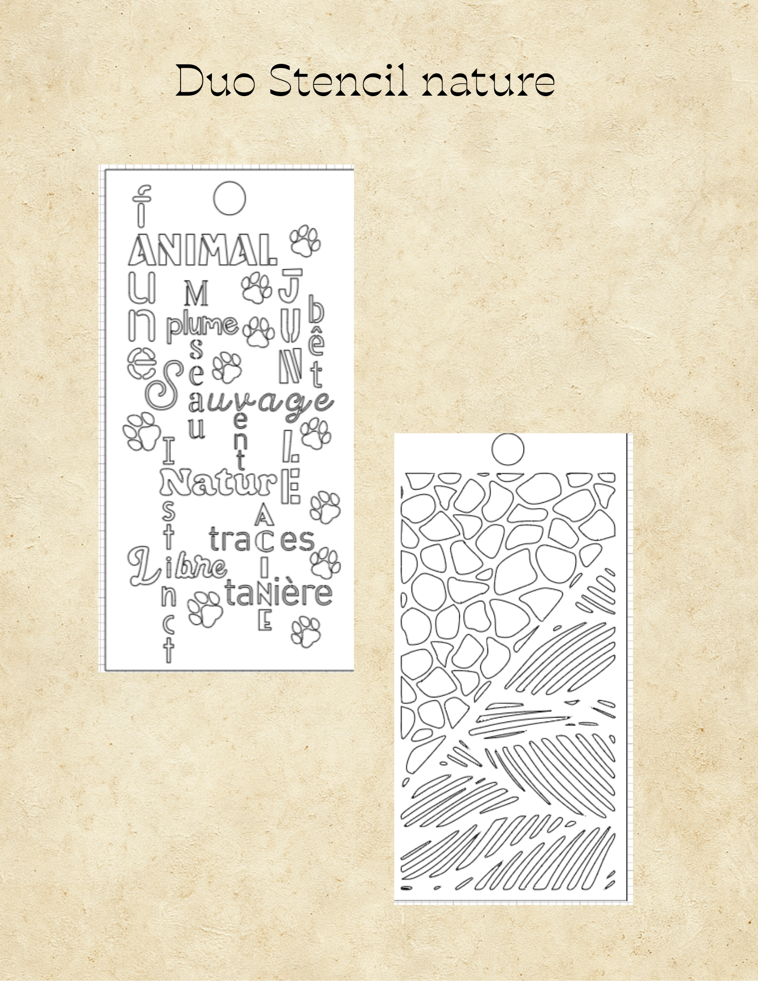 L'art d'être bête, duo de stencils 2 – Nature