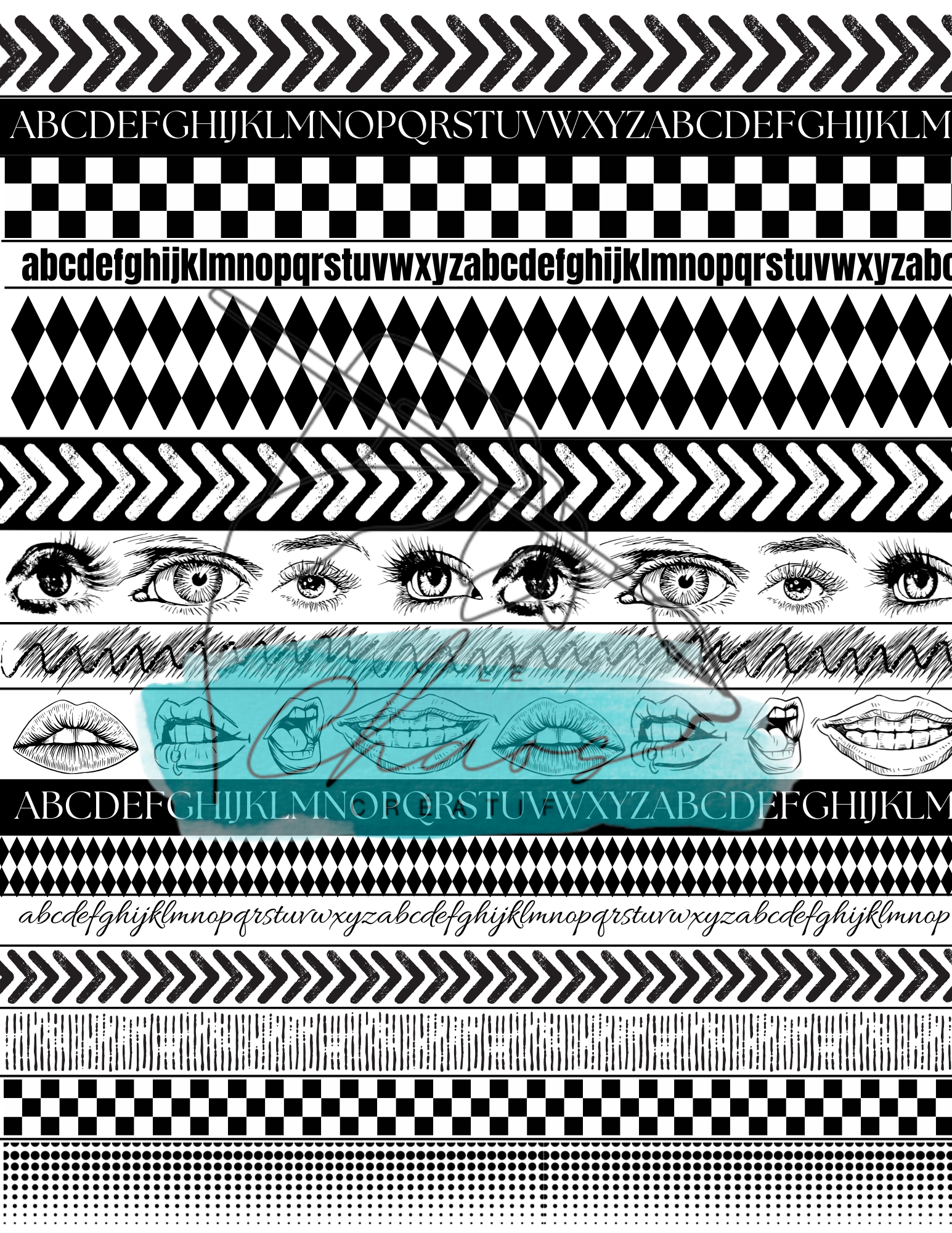 Washi en feuille les essentiels noir et blanc