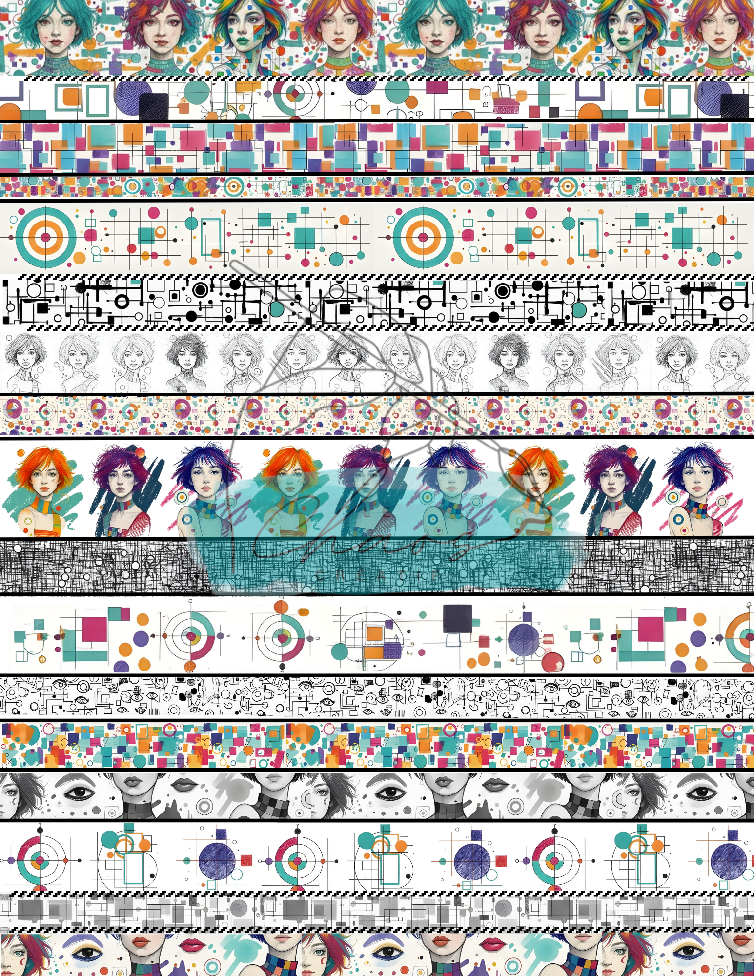 Crayons et émotions, washi tape