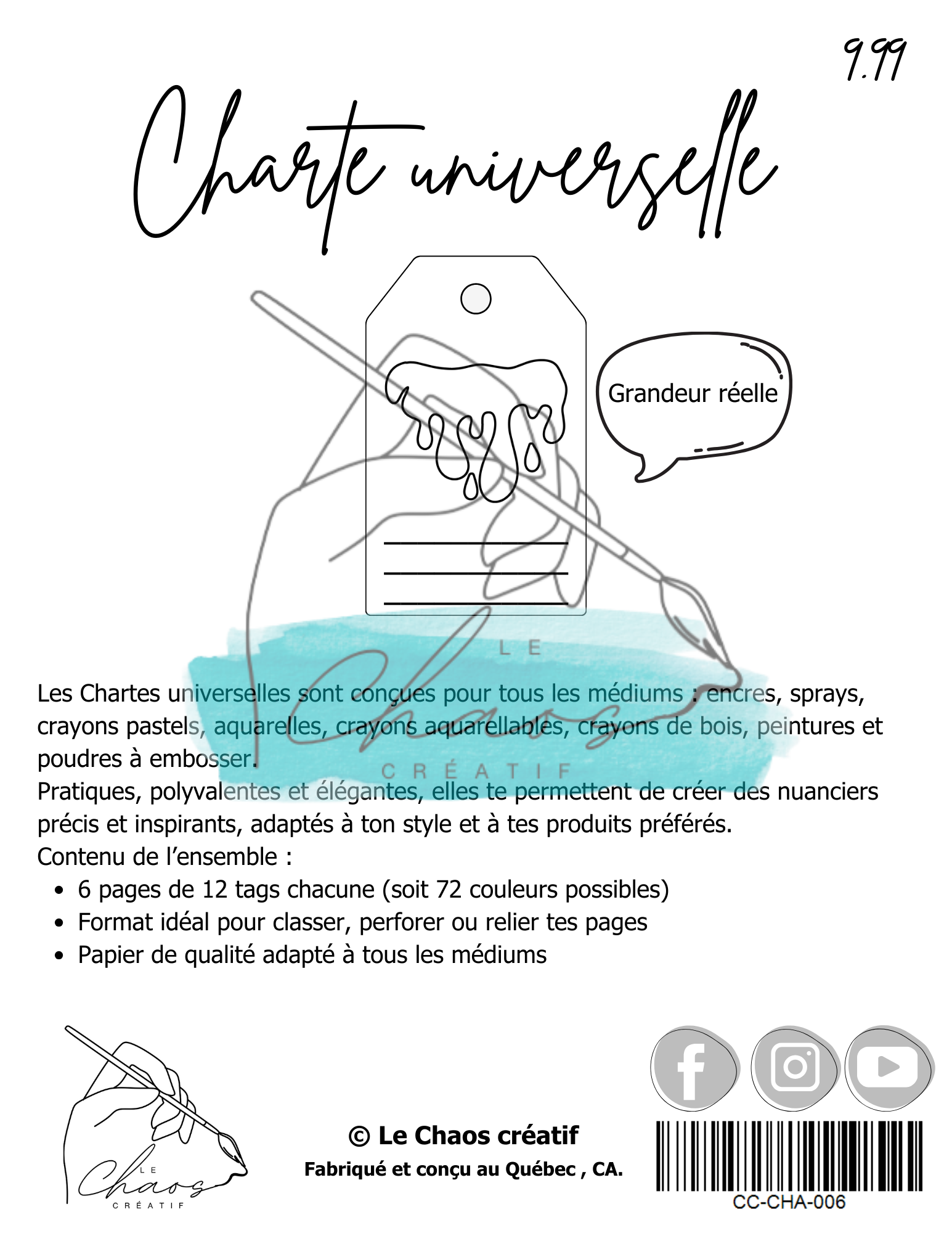 charte universelle recharge dégoulinure