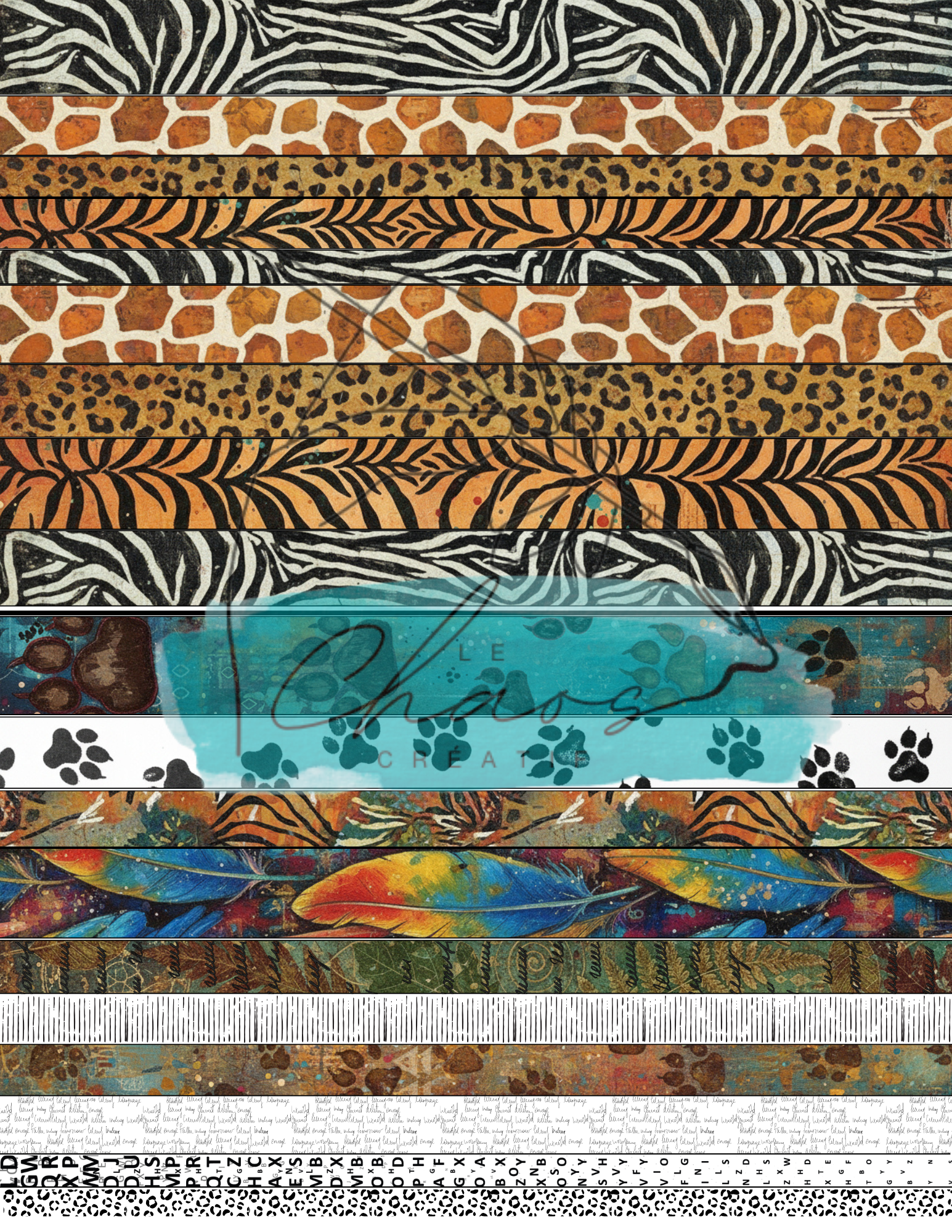 L'art d'être bête, page de washi tape