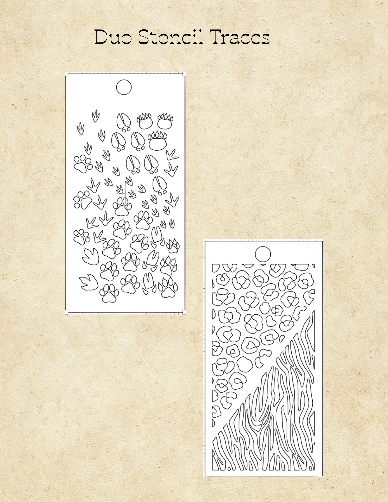 L'art d'être bête, duo de stencils 1 – Traces