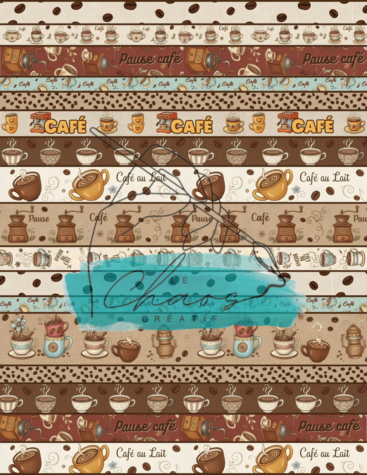 Jamais sans mon café, washi tape