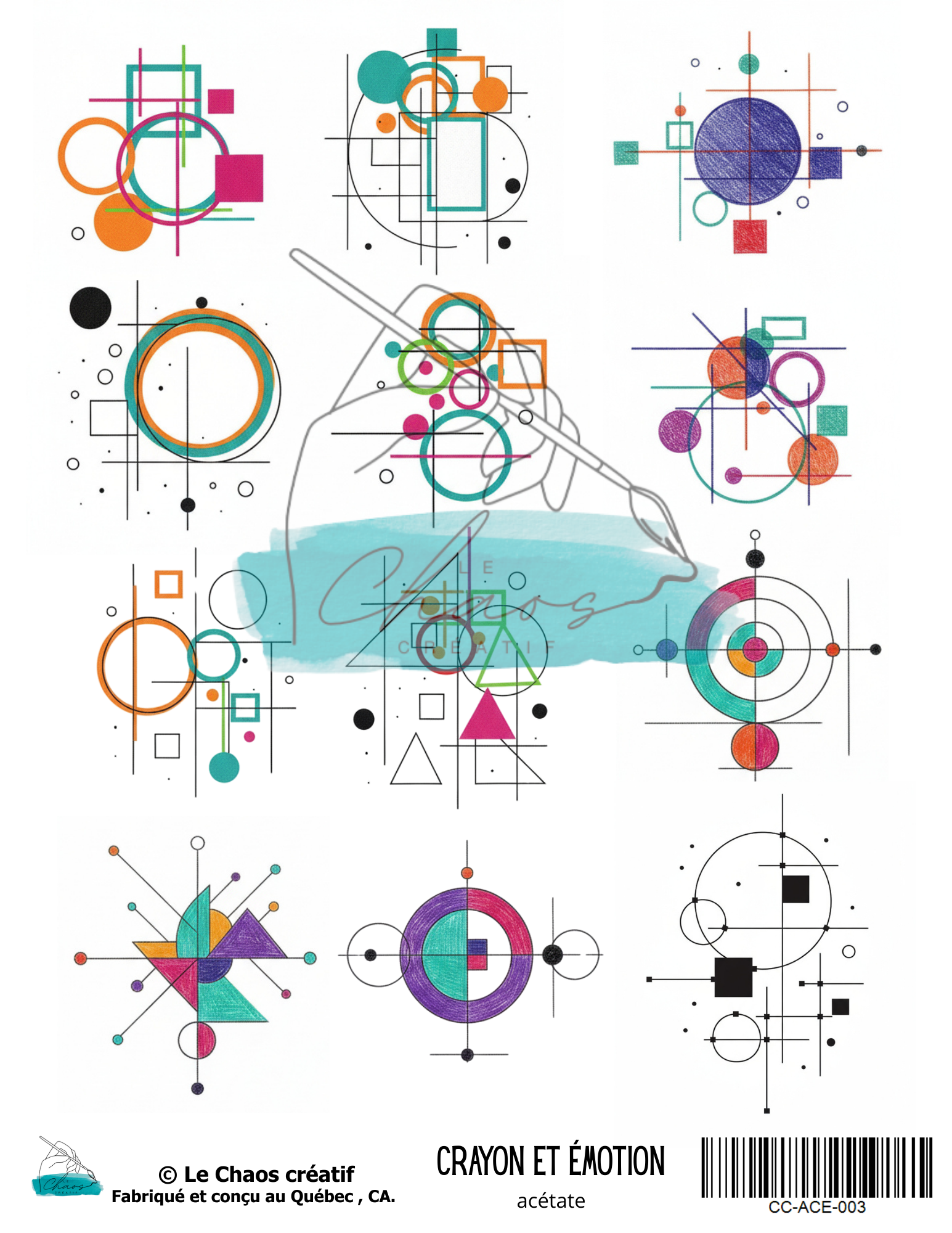Crayons et émotions, acétate