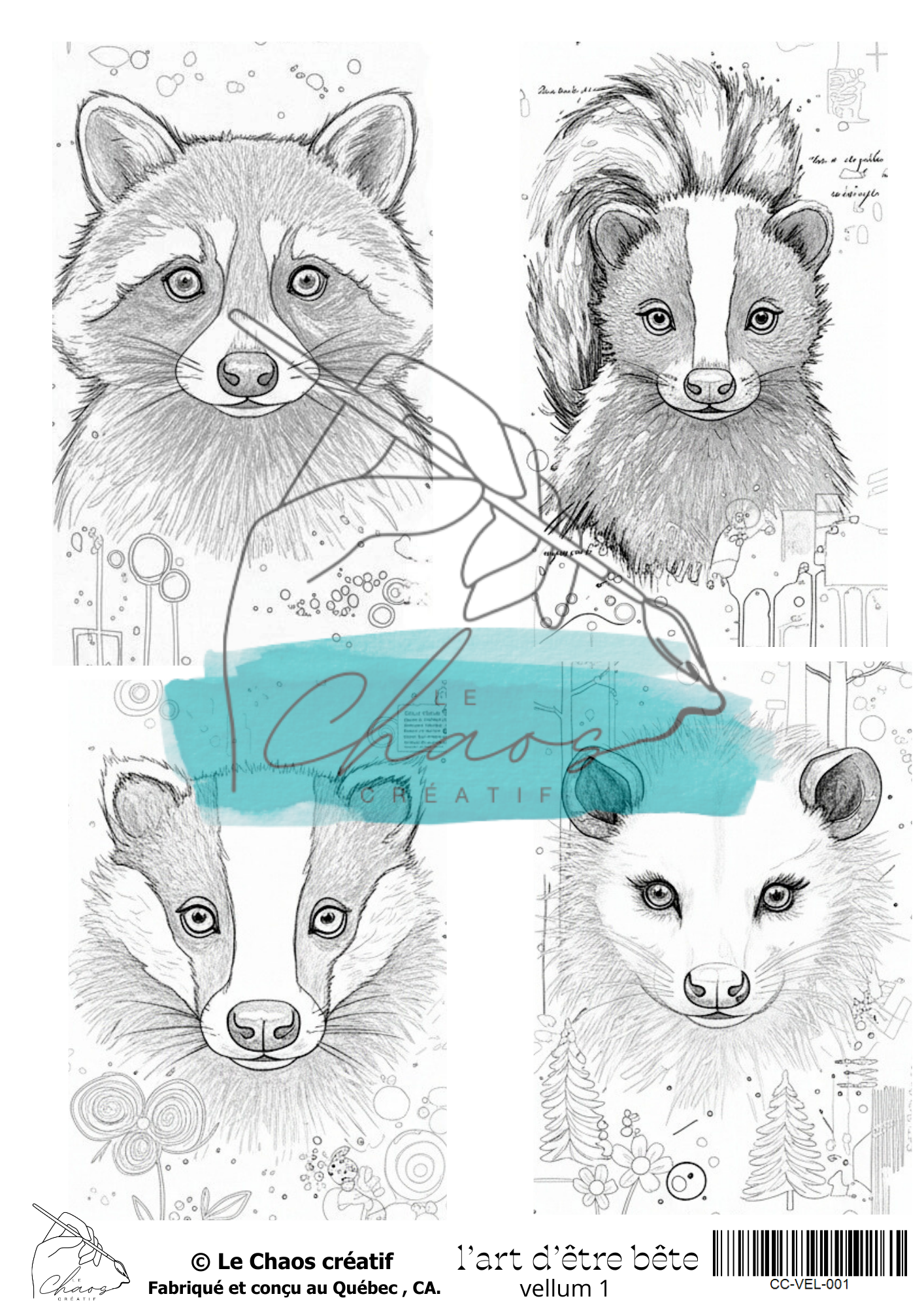 L'art d'être bête, papier Vellum 1