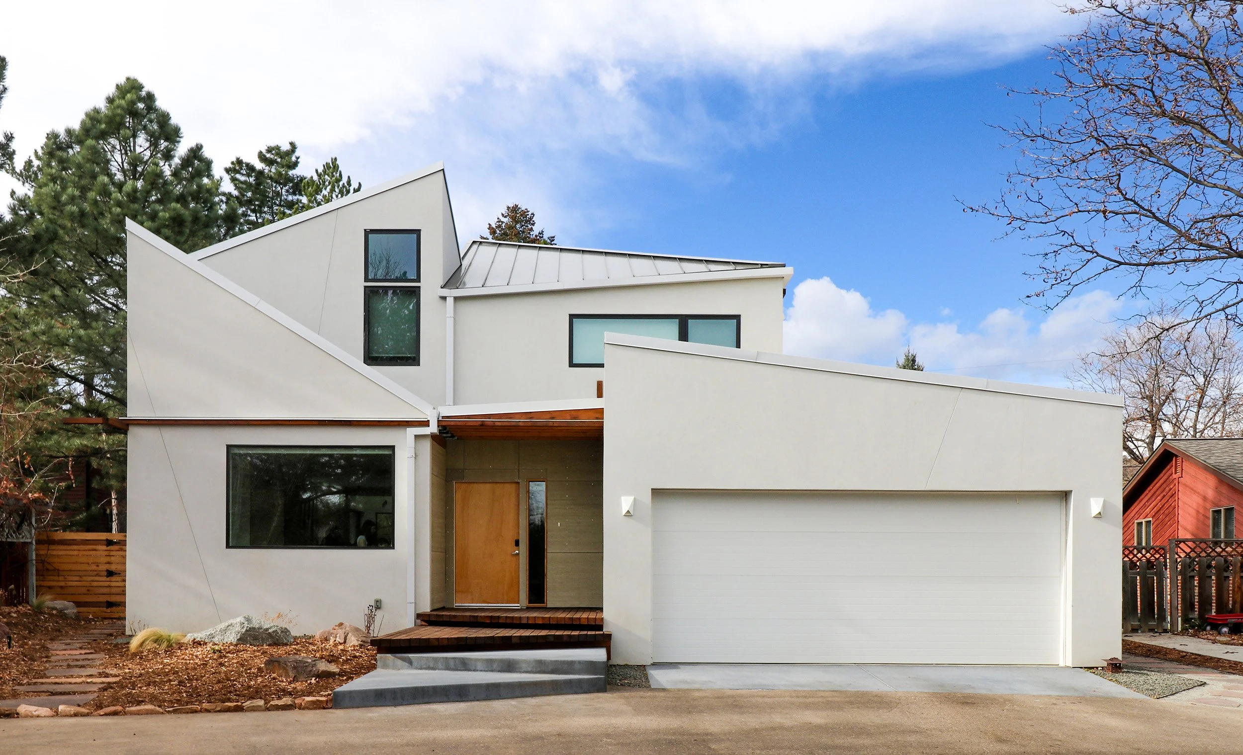 Tectonic House by AsOne Architecture, a modern custom home in Boulder, Colorado inspired by the quiet phenomena of tectonic plate movement.