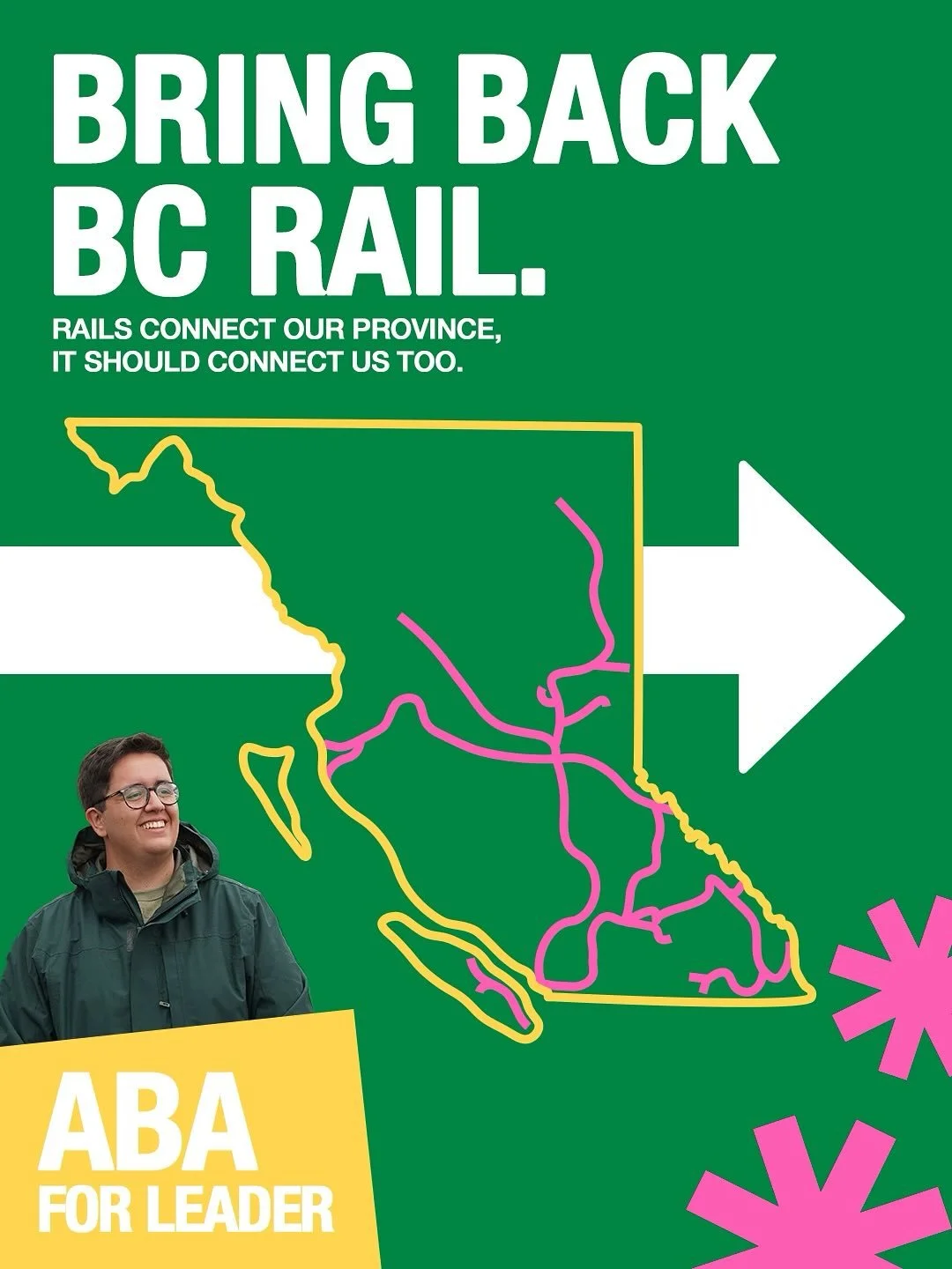 Reclaiming our rails is about reconnecting communities, boosting business, putting people first, and of course, trains! 🚆🍋&zwj;🟩 #ABA4Leader #bcpoli