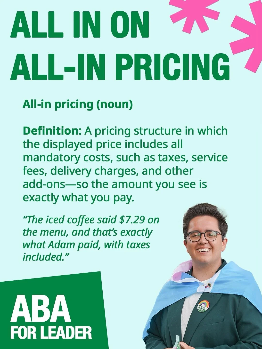 It&rsquo;s time to mandate all-in pricing in BC. What you see should be what you pay. 

Simple changes like this will make everyday life easier for everyone. #ABA4Leader #bcpoli 🍋&zwj;🟩