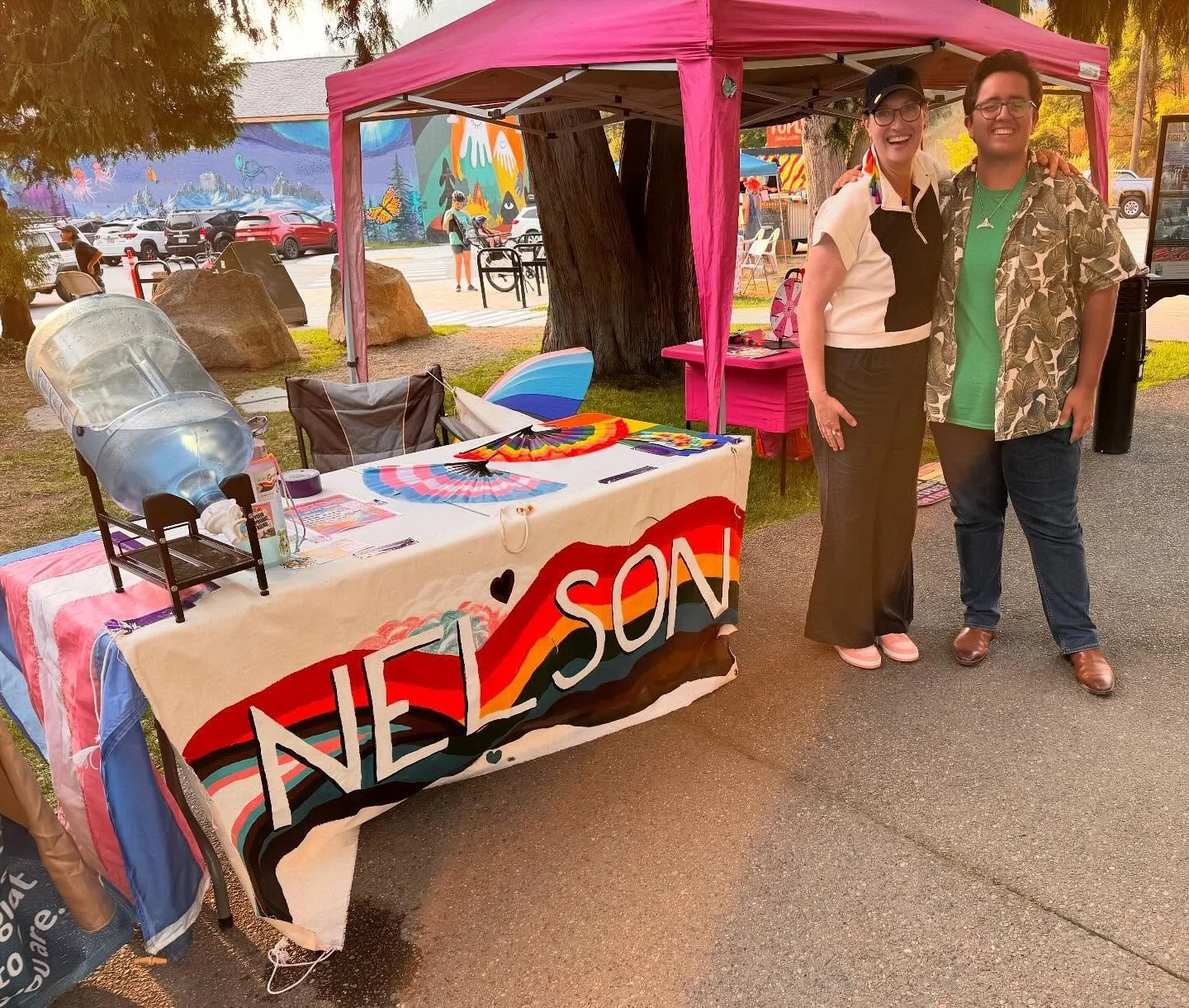 Big thanks to my good friend Nicole Charlwood for coming out to my coffee chat, and for introducing me to so many Nelson Greens! Nelson Pride was amazing, so happy we could walk together!! 🌈🍋&zwj;🟩#bcgreens #ABA4Leader #bcpoli