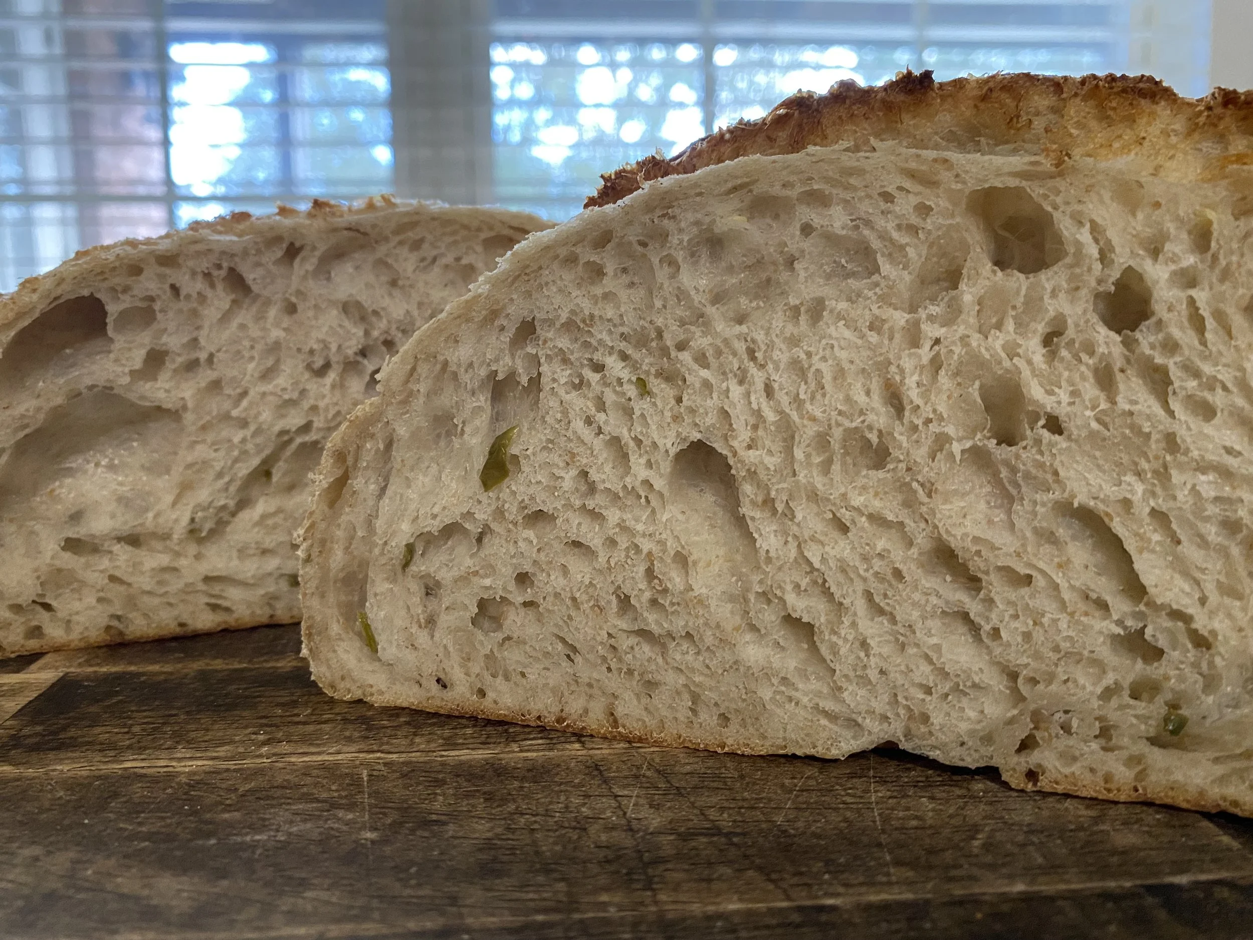 White Cheddar Serrano Sourdough