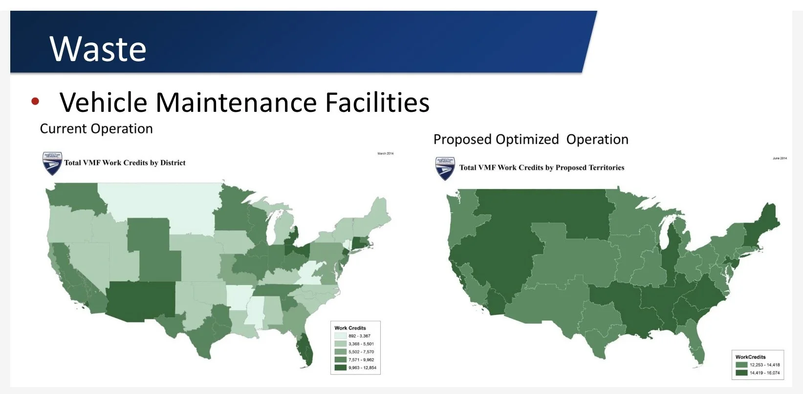 Balancing workload across the nation was efficient and effective using geospatial analysis.