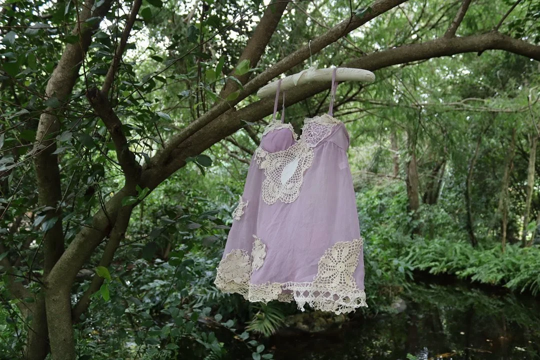 The wisteria dress˚✧₊⁎adorned with vintage doilies🐇
~size small
