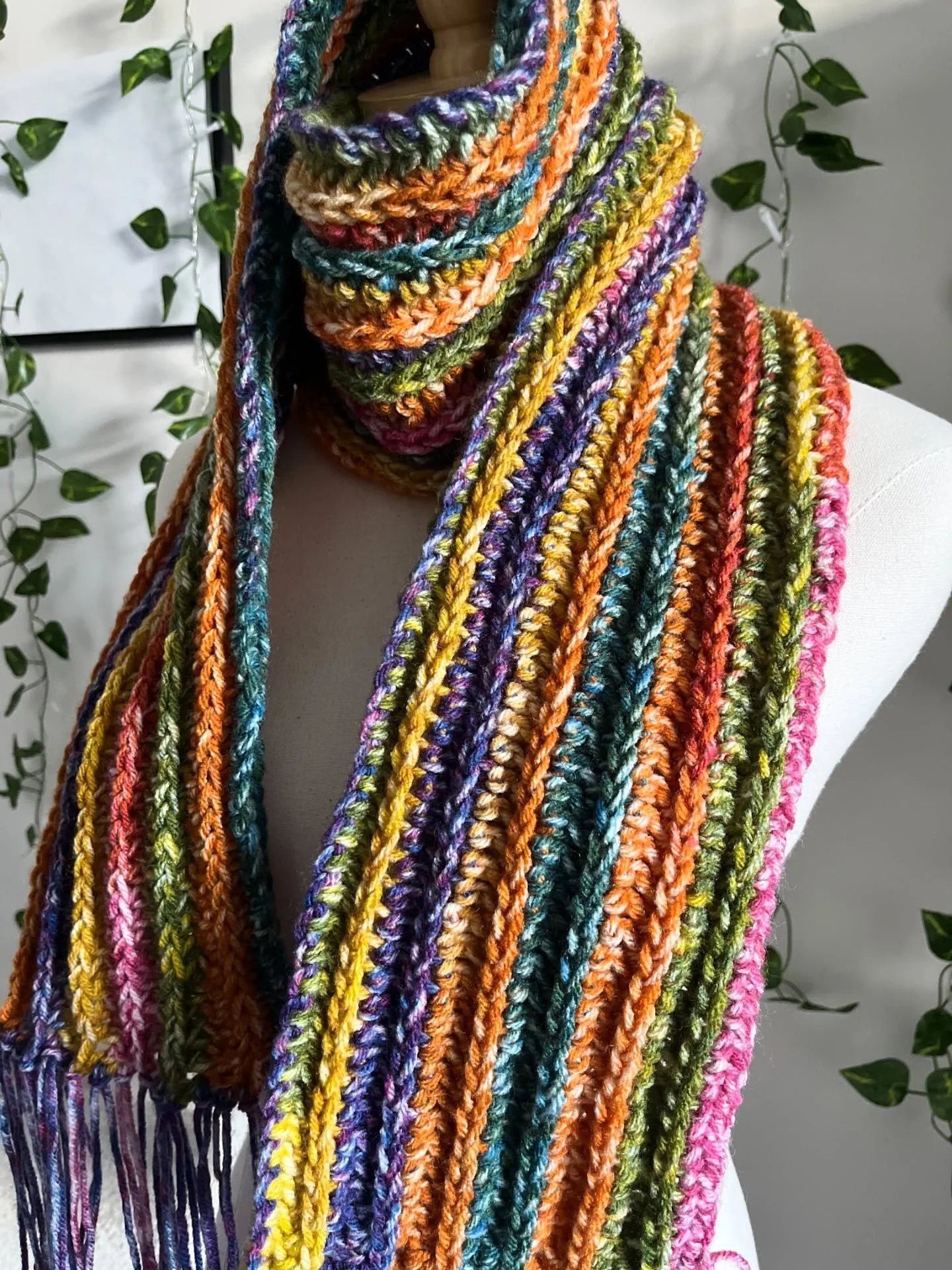 Custom child sized rainbow scarf 🌈