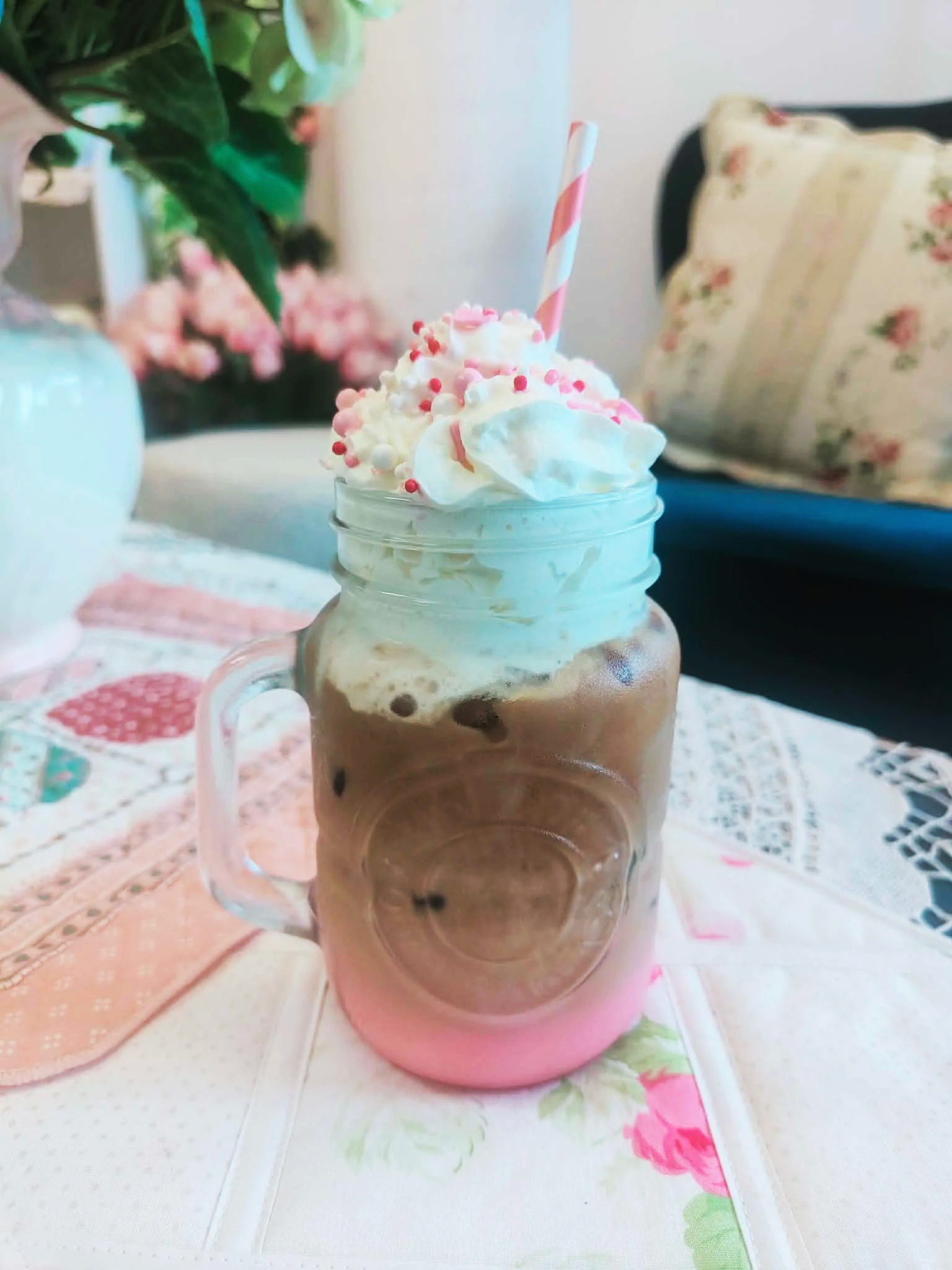 V'Day Special - Strawberry Shortcake Iced Latte