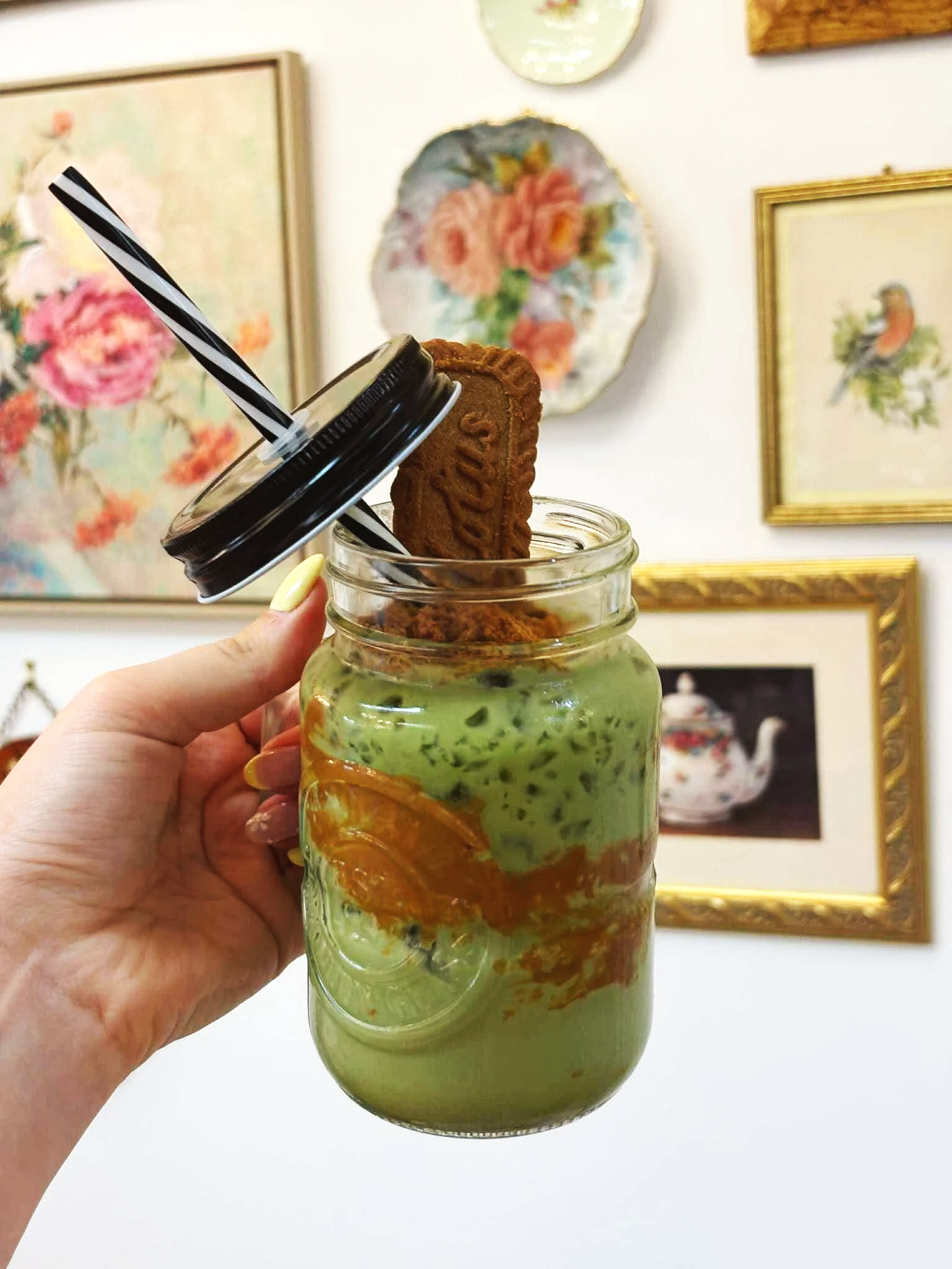 Biscoff Matcha Latte