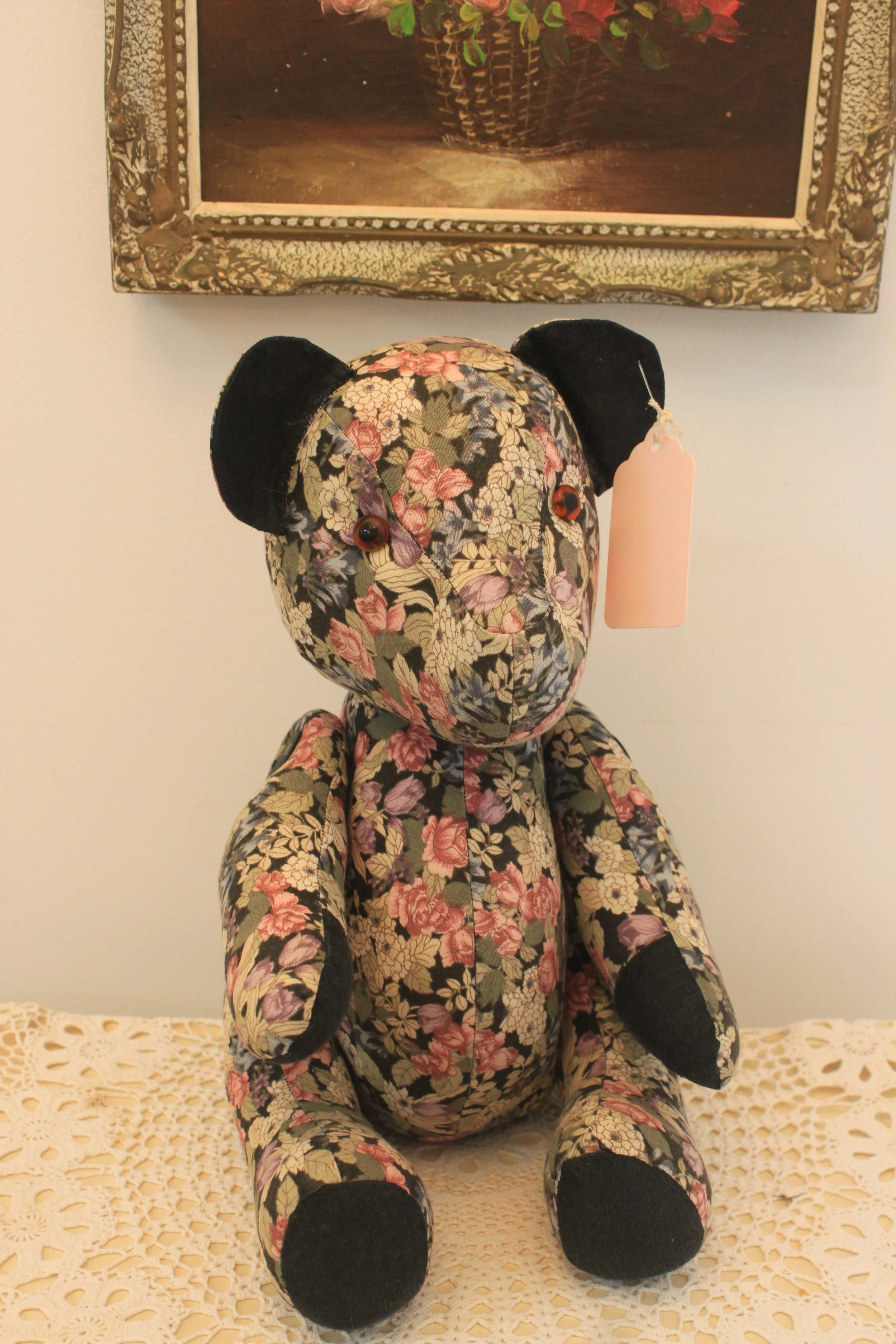 Vintage Floral Teddy Bear