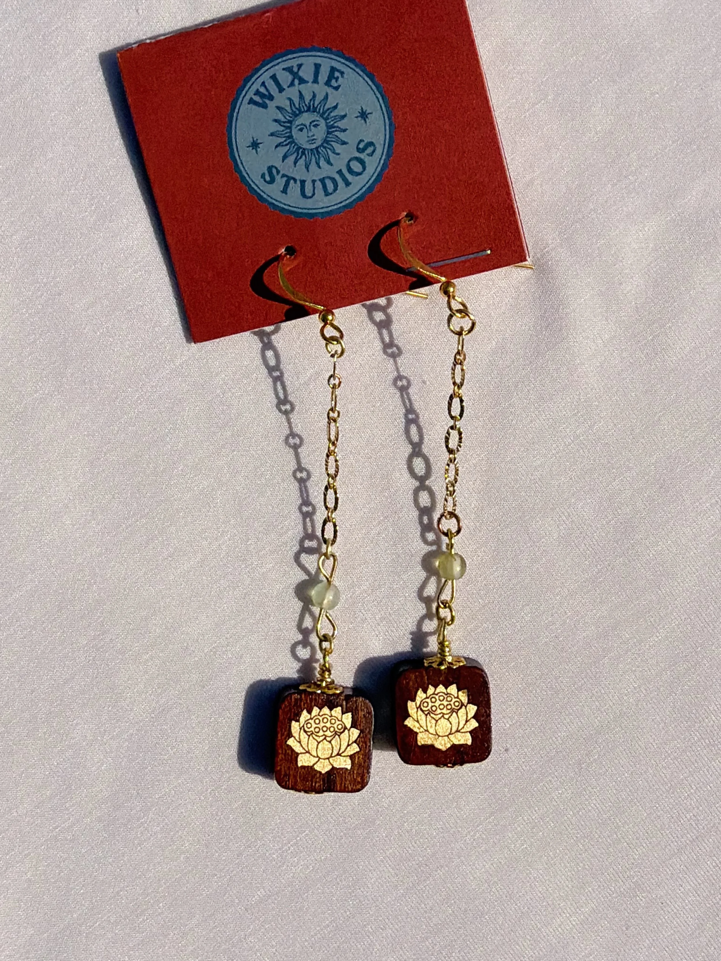 Woodland Lotus Dangle Earrings