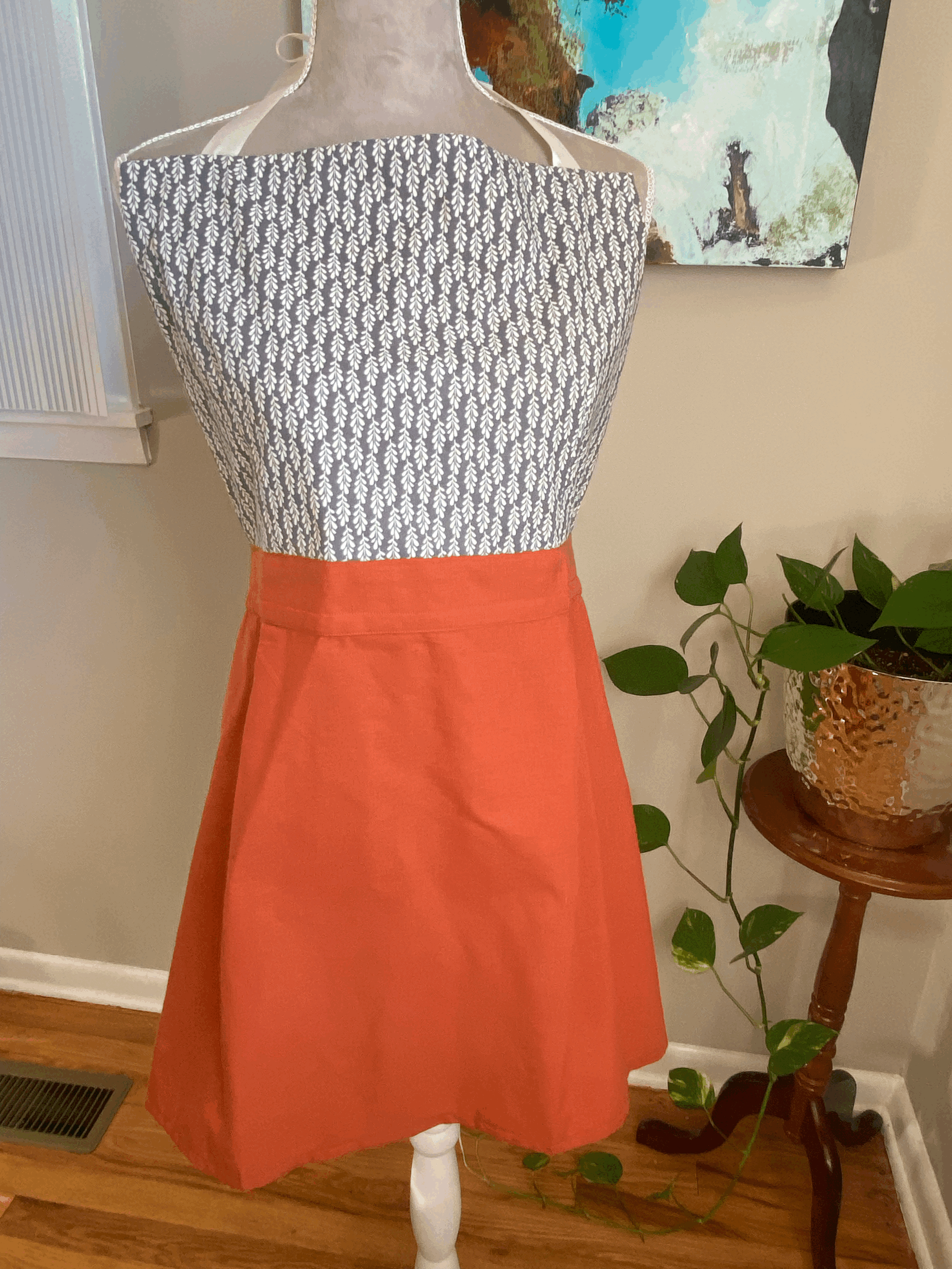 Women's Apron Upcycled Material (M)