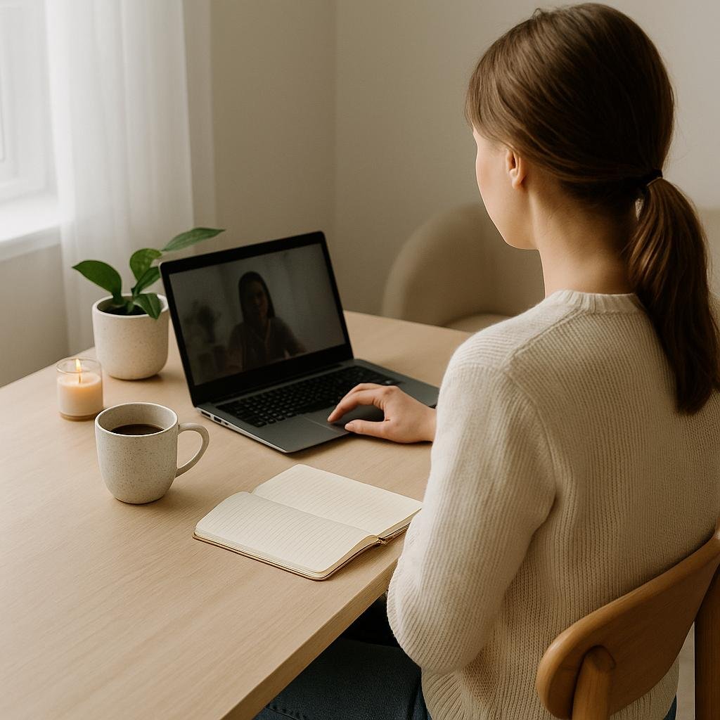 Therapist guiding client toward emotional healing