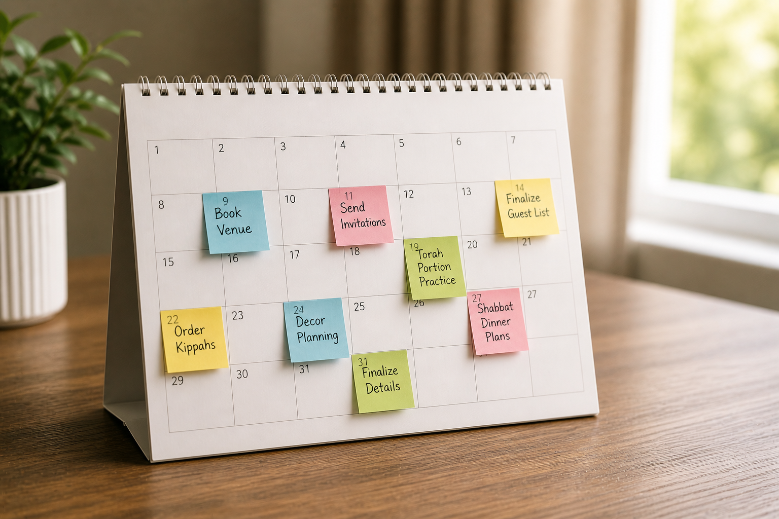 When to Book Mitzvah Vendors: A Simple Timeline for Parents