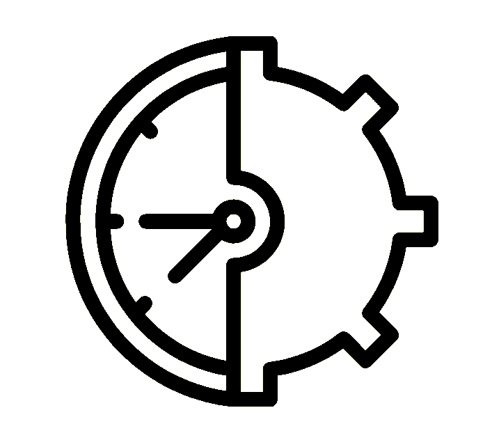 Technical drawing of a circular mechanical part with mounting holes and a centered spindle with a lever.