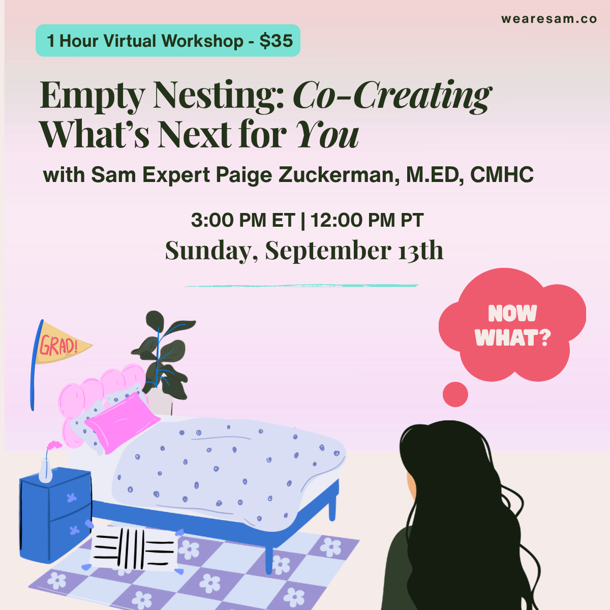 Virtual Workshop: Empty Nesting: Co-Creating What’s Next for You