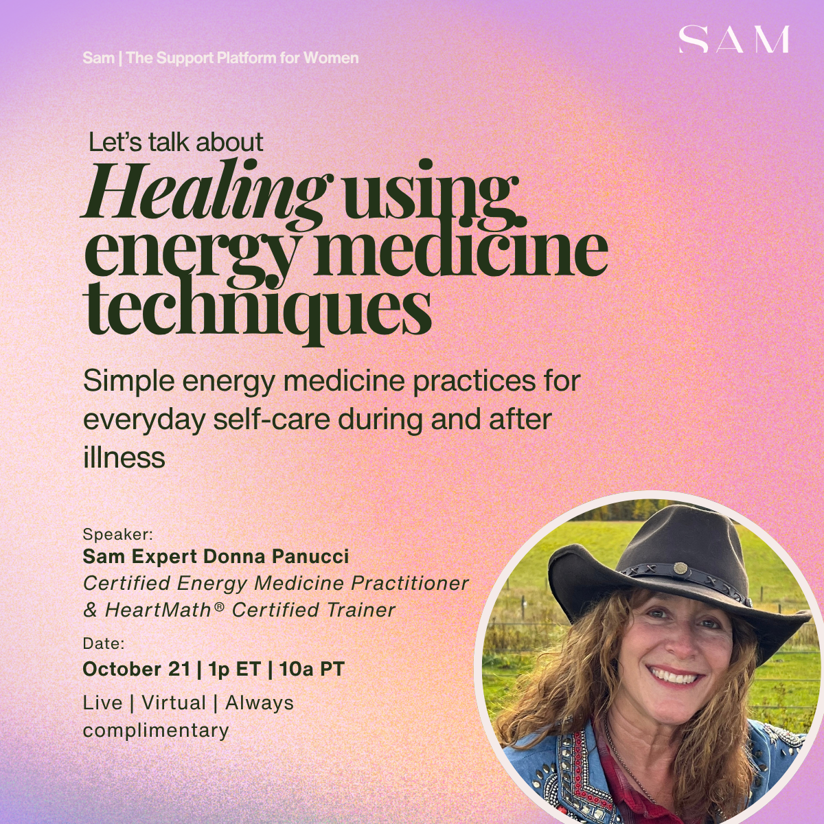Sam Talks: Supportive healing using energy medicine techniques