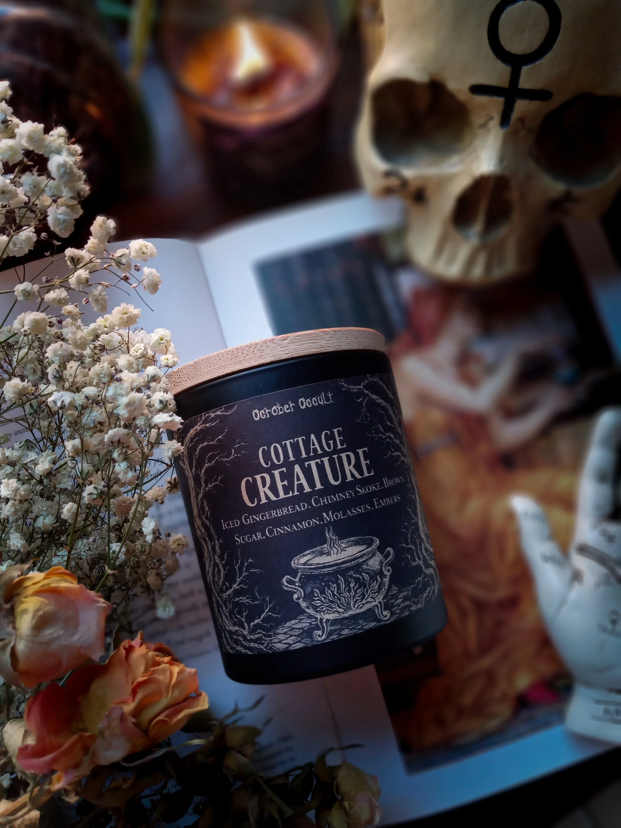 COTTAGE CREATURE  | Wood Wick + Soy Coconut Wax Blend - brown sugar, gingerbread, clove
