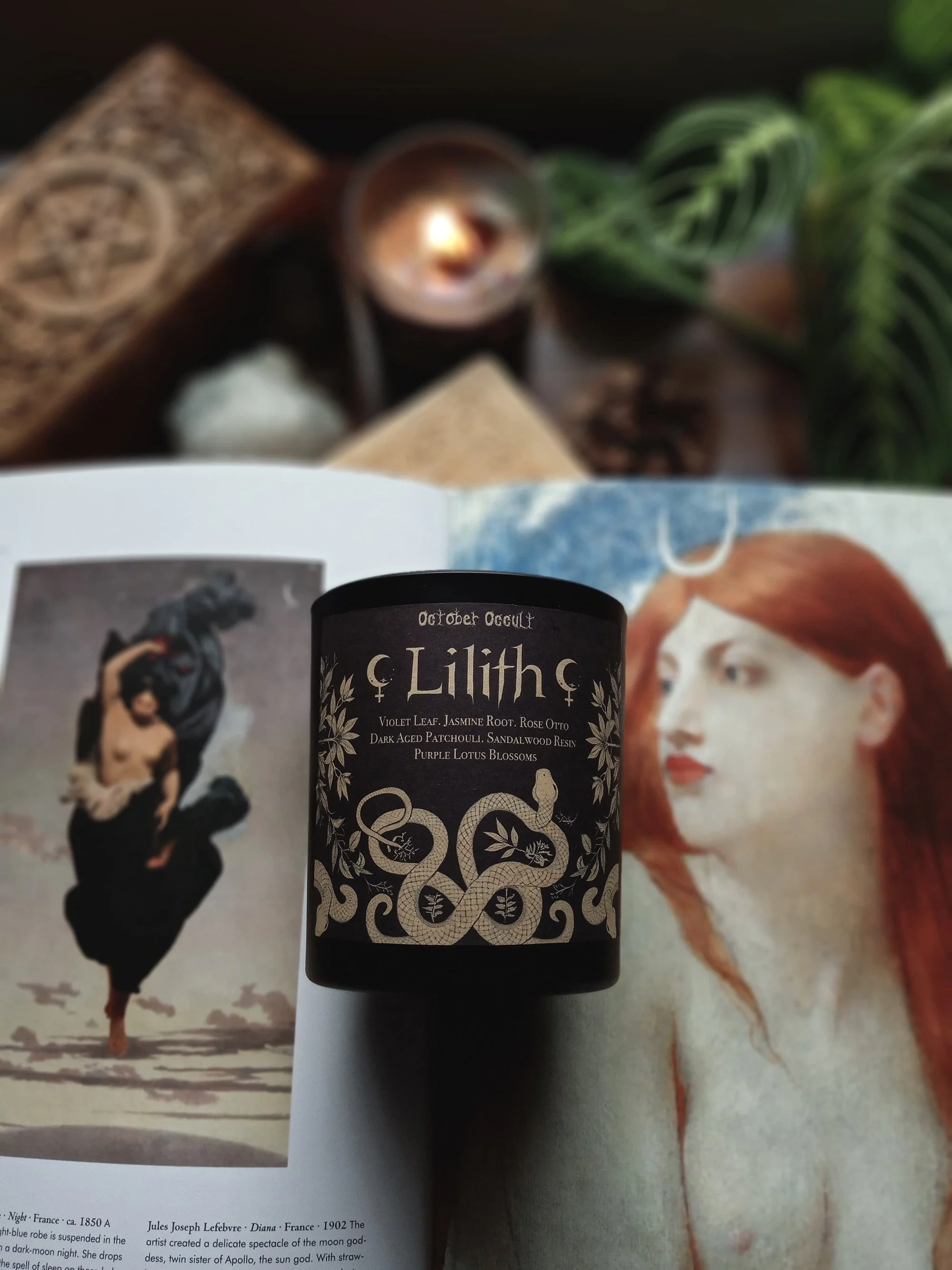 CUSTOM DEITY ALTAR CANDLE | Ritual Goddess/God Candles | Wood Wick | Soy Coconut Wax | Witchcraft Pagan Candle | Hekate Lilith Morrigan Circe