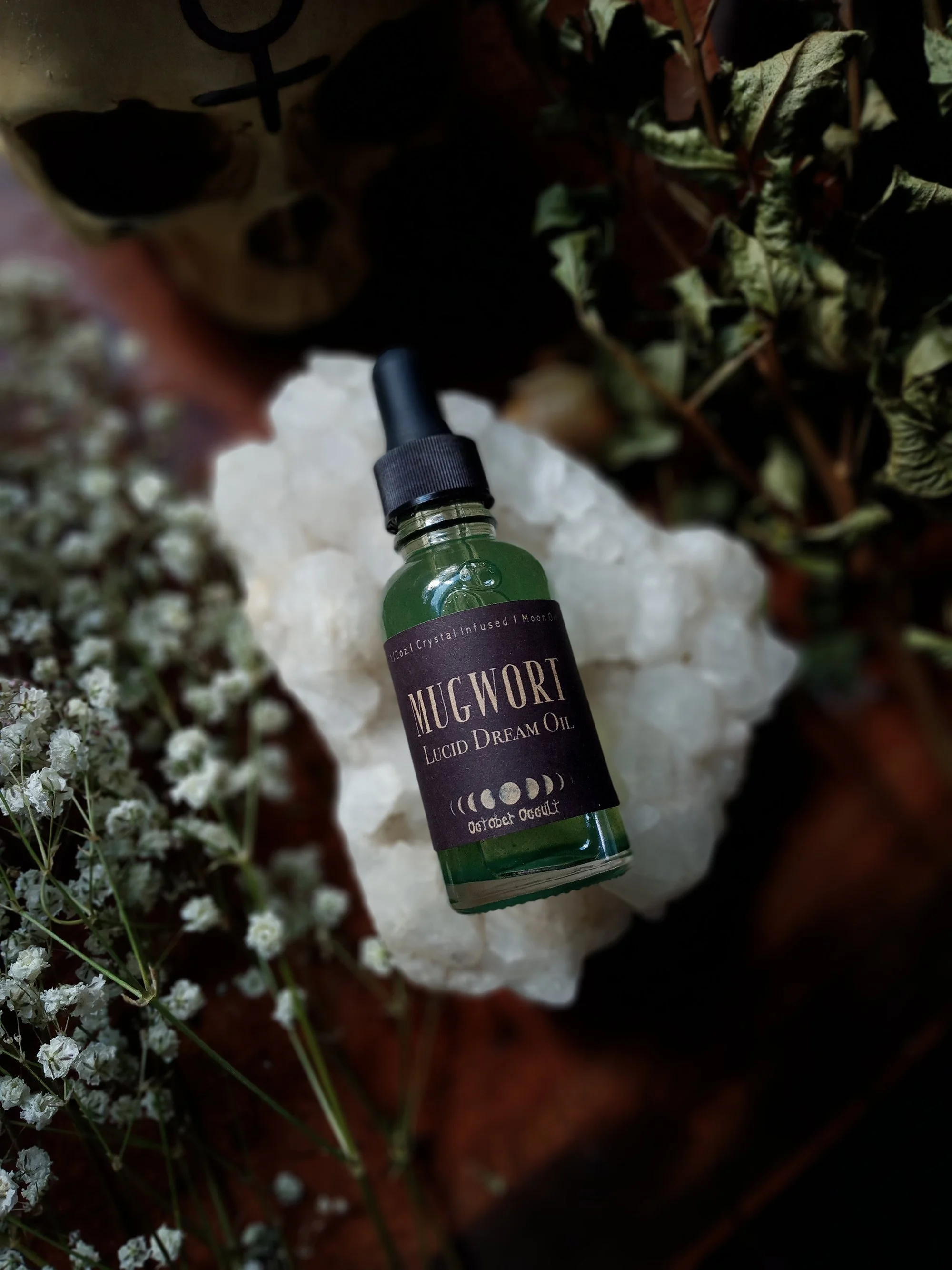 Mugwort Lucid Dream Oil | Deep Sleep and Meditation Massage Elixir | Mugwort and Wild Lavender Oil | Ritual Oil