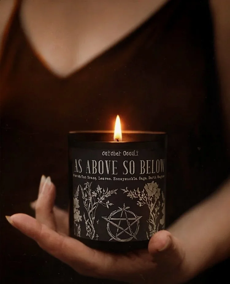 AS ABOVE SO BELOW  | Wood Wick + Soy Coconut Wax Blend - fresh cut grass, honeysuckle, jasmine, sage