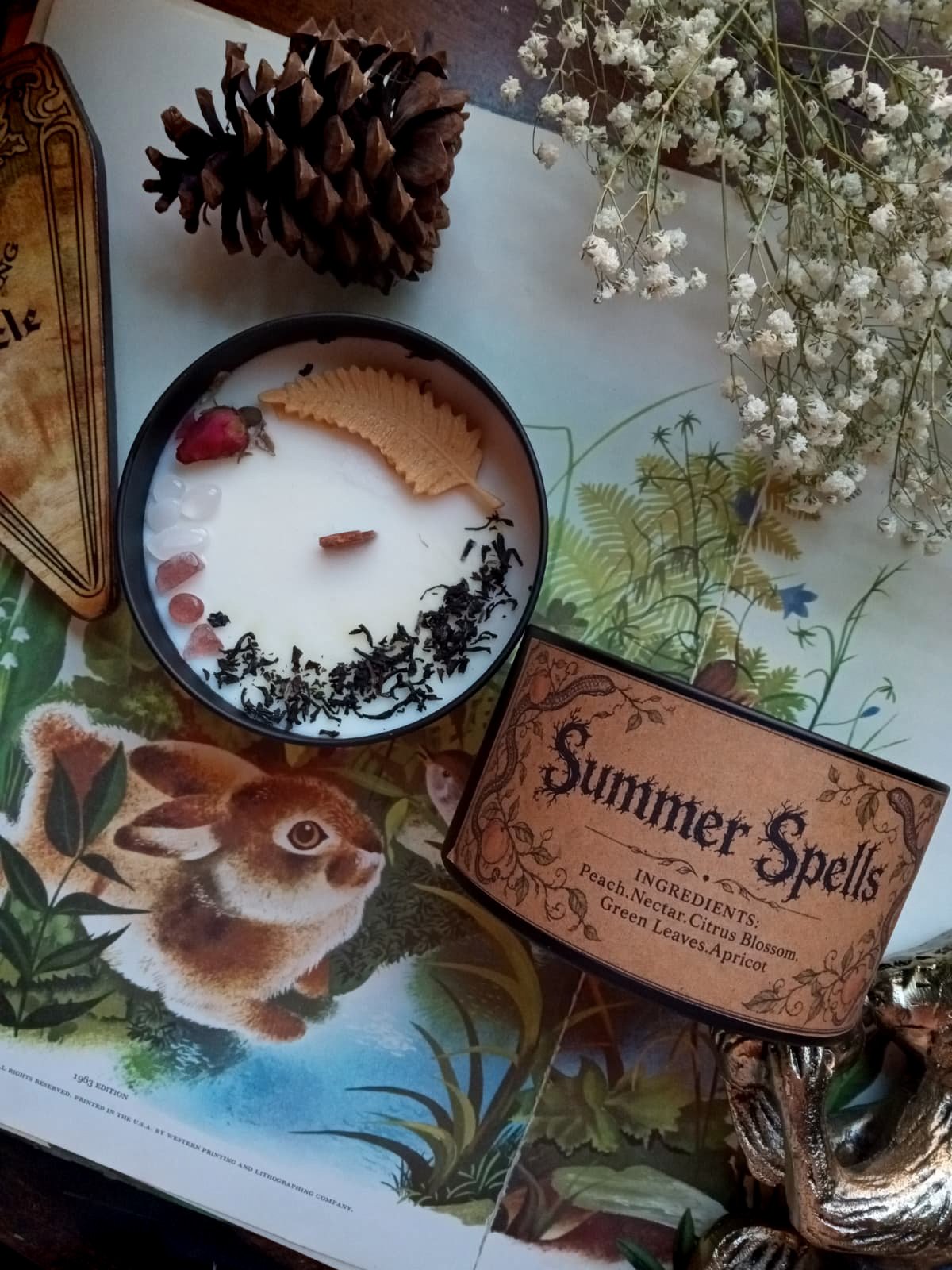 SUMMER SPELLS | Wood Wick + Coconut Wax - peach, nectar, citrus blossom, green leaves, apricot
