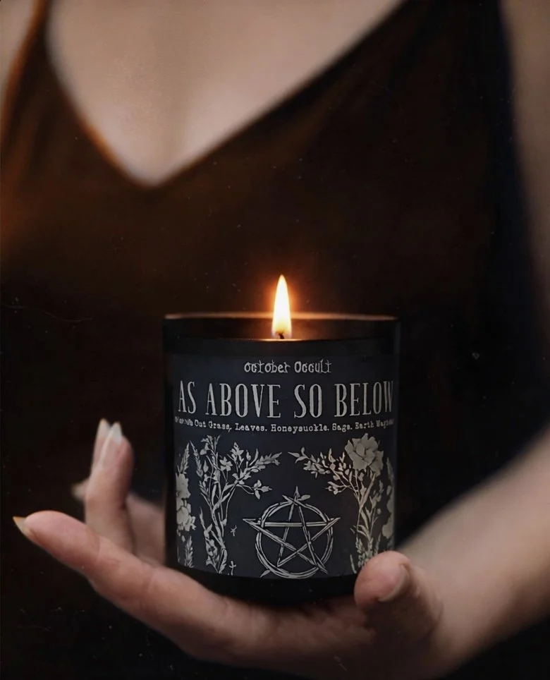 AS ABOVE SO BELOW  | Wood Wick + Soy Coconut Wax Blend - fresh cut grass, honeysuckle, jasmine, sage