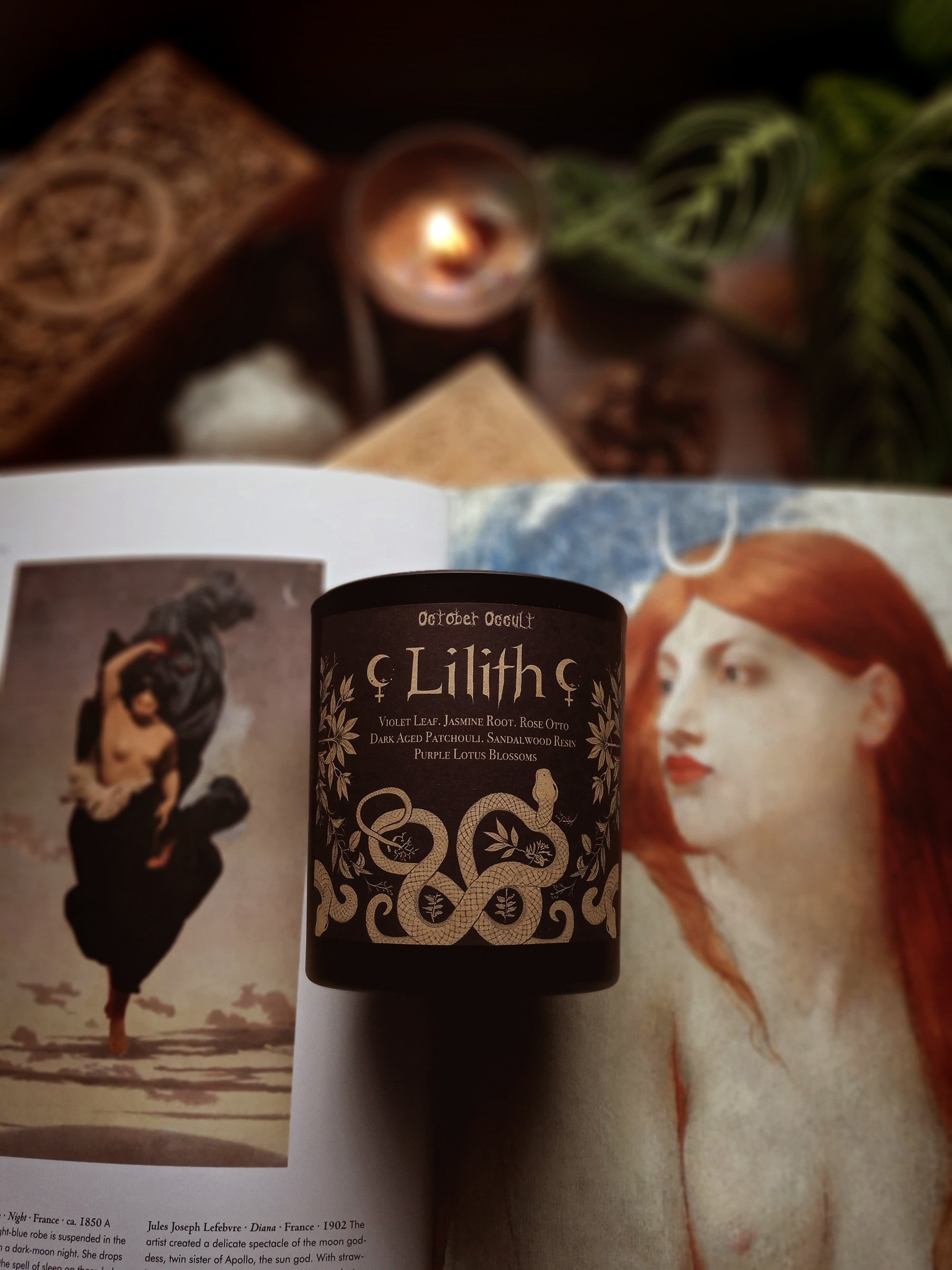 CUSTOM DEITY ALTAR CANDLE | Ritual Goddess/God Candles | Wood Wick | Soy Coconut Wax | Witchcraft Pagan Candle | Hekate Lilith Morrigan Circe