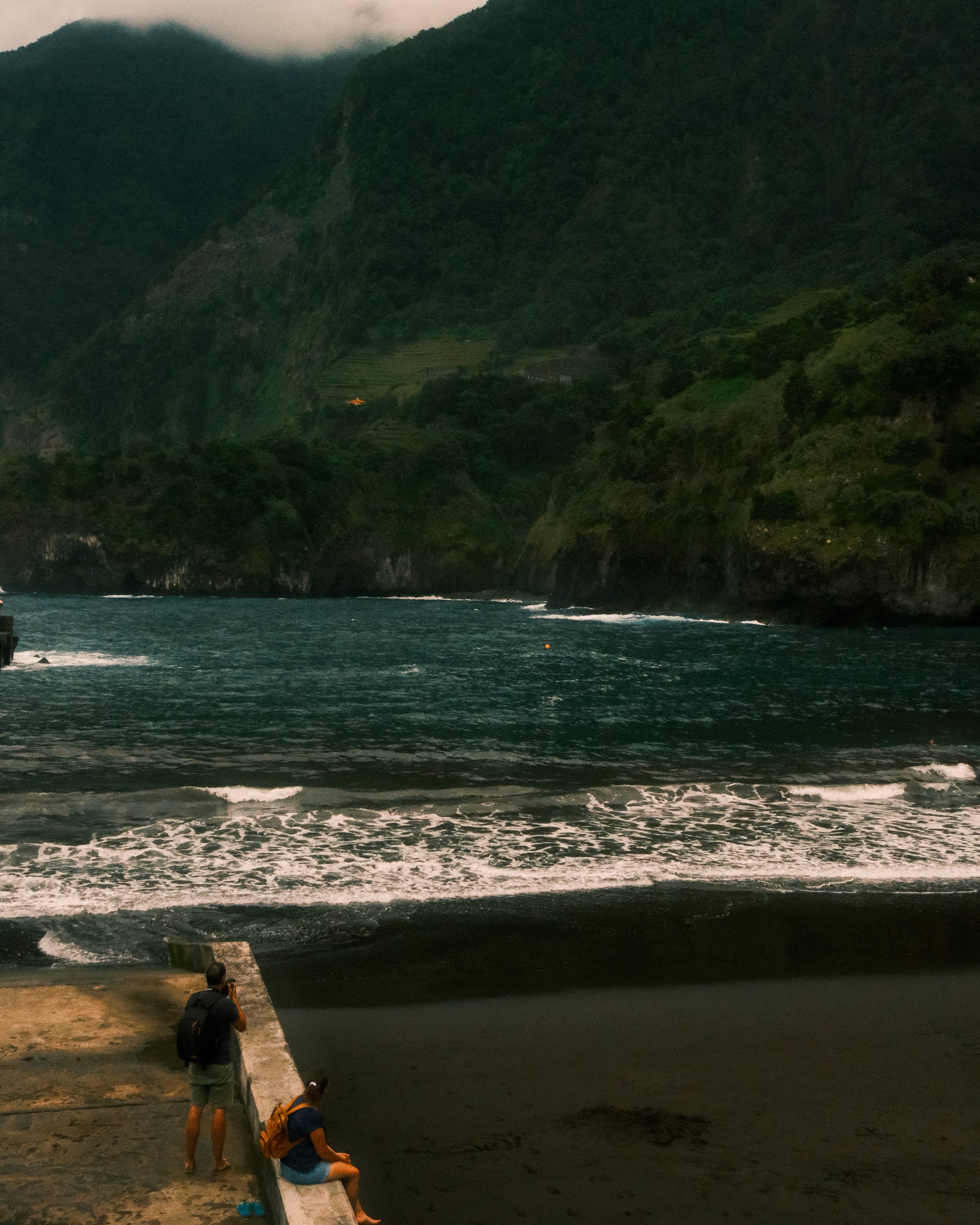 Seixal Serenity, Where Mountains Meet Black Sand. Seixal, Praia do Porto do Seixal, Madeira.