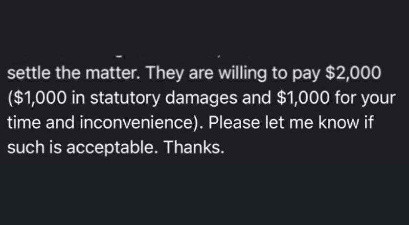 Settlement Email credit repair